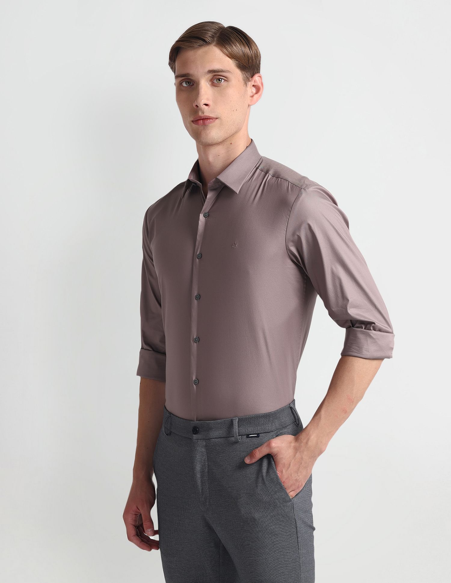 Arrow Newyork Solid Manhattan Slim Shirt