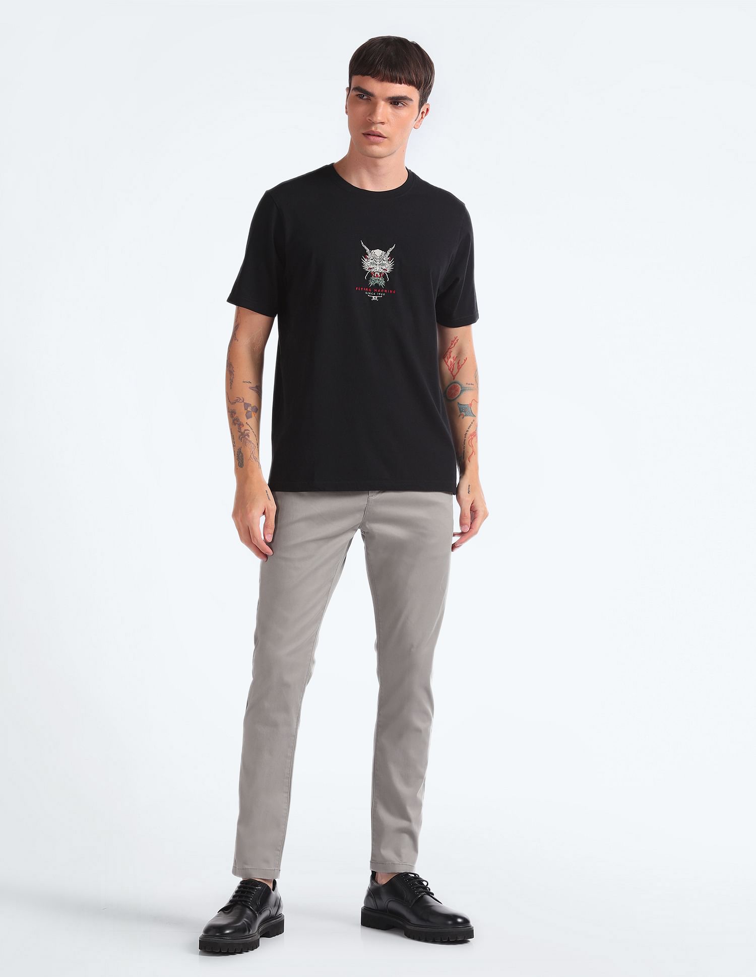 Flying Machine Slash Slim Tapered Twill Trousers