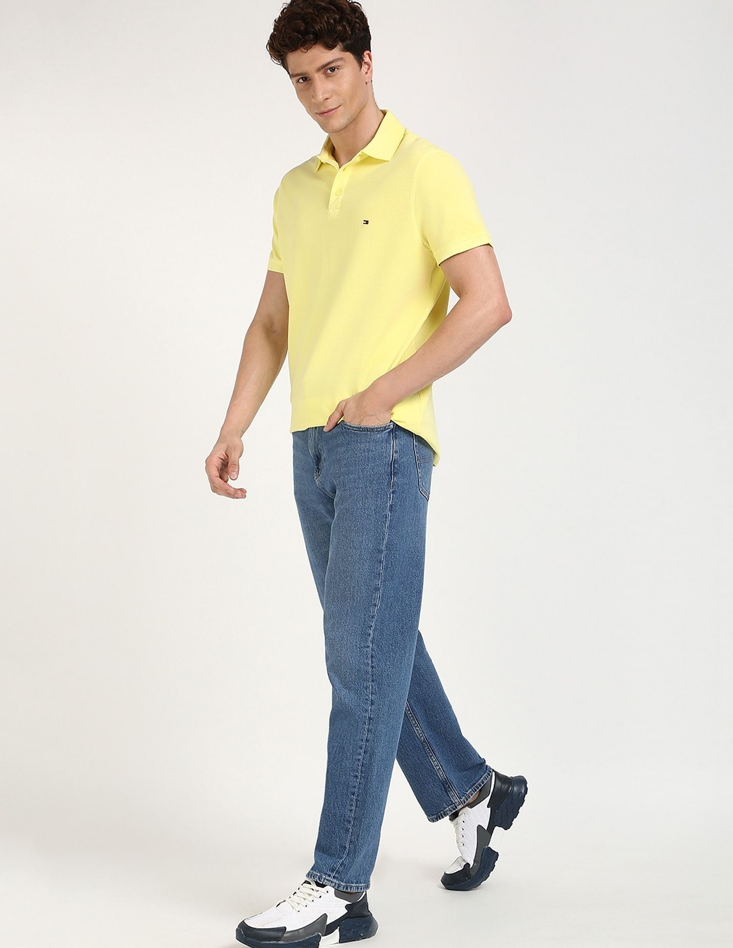 Tommy Hilfiger Solid Regular-Fit Cotton Polo Shirt
