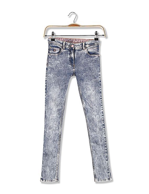 Girls acid clearance wash jeans