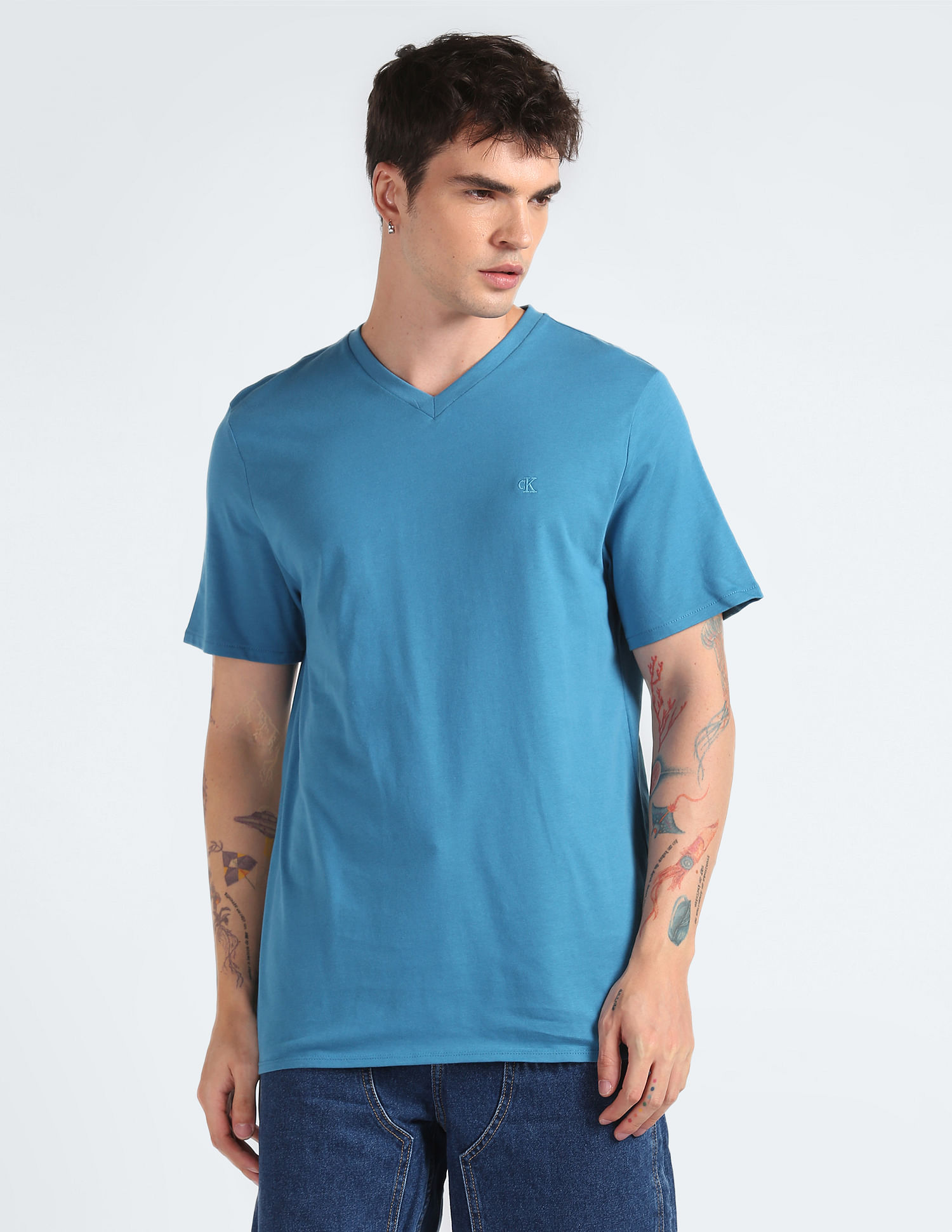 Calvin Klein Short Sleeve Cotton Solid T-Shirt