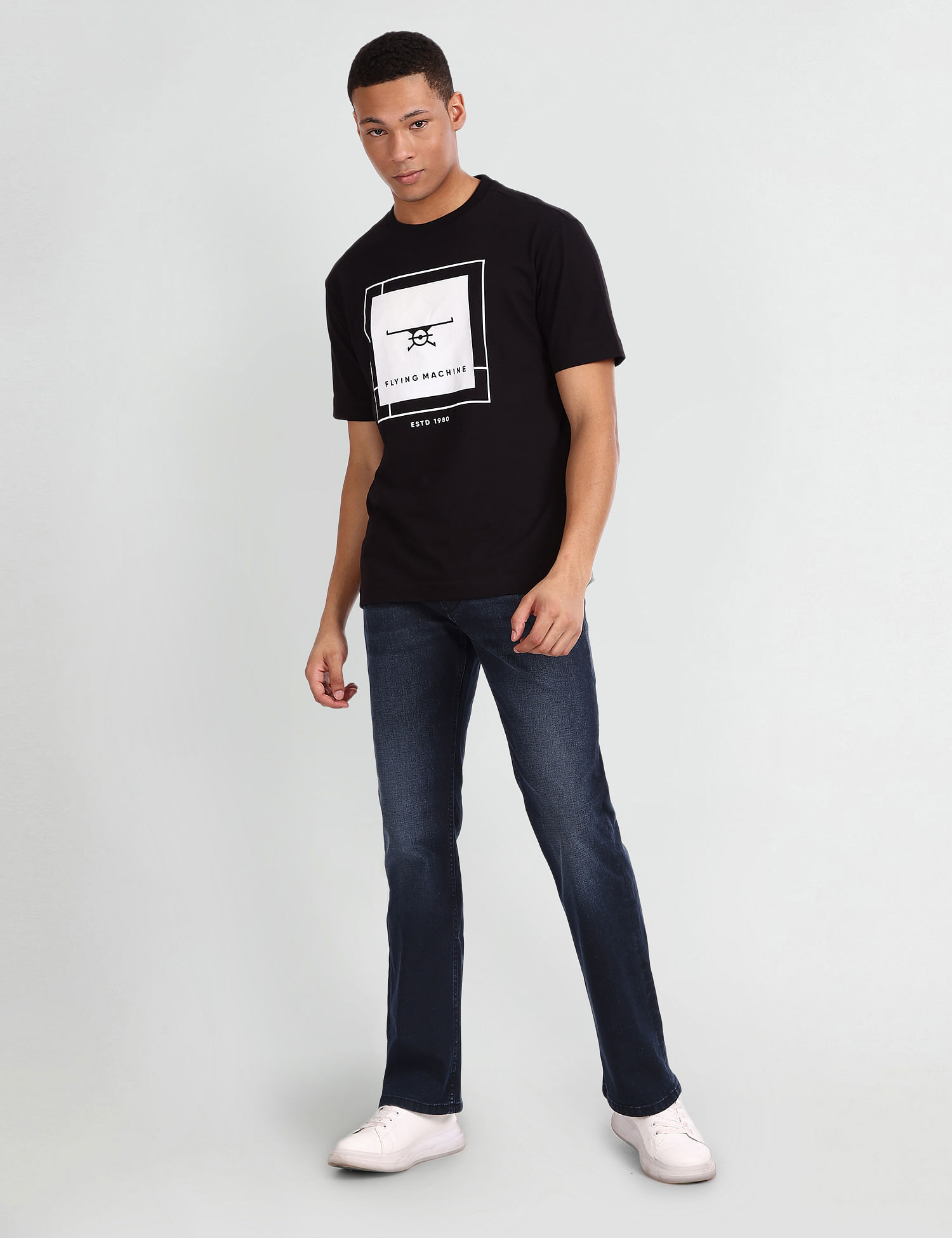 Flying Machine Mid Rise Bootcut Fit Jeans