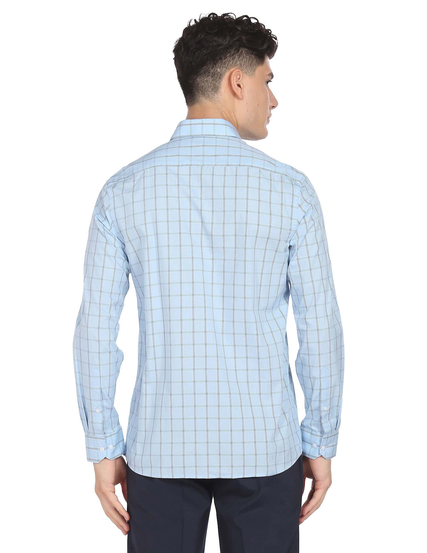 Arrow Outline Check Manhattan Slim Fit Shirt