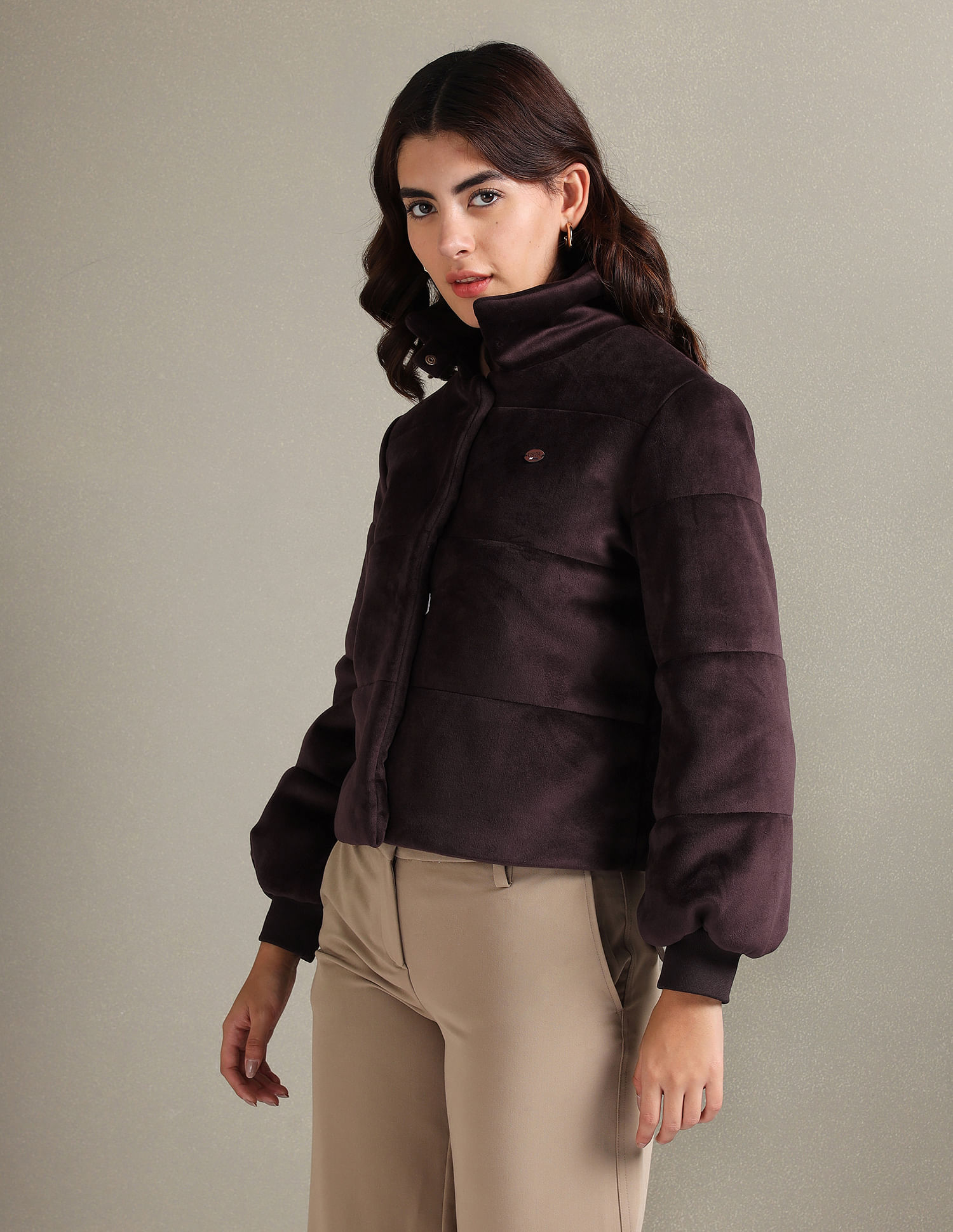 U.S. Polo Assn. Women High Neck Solid Jacket