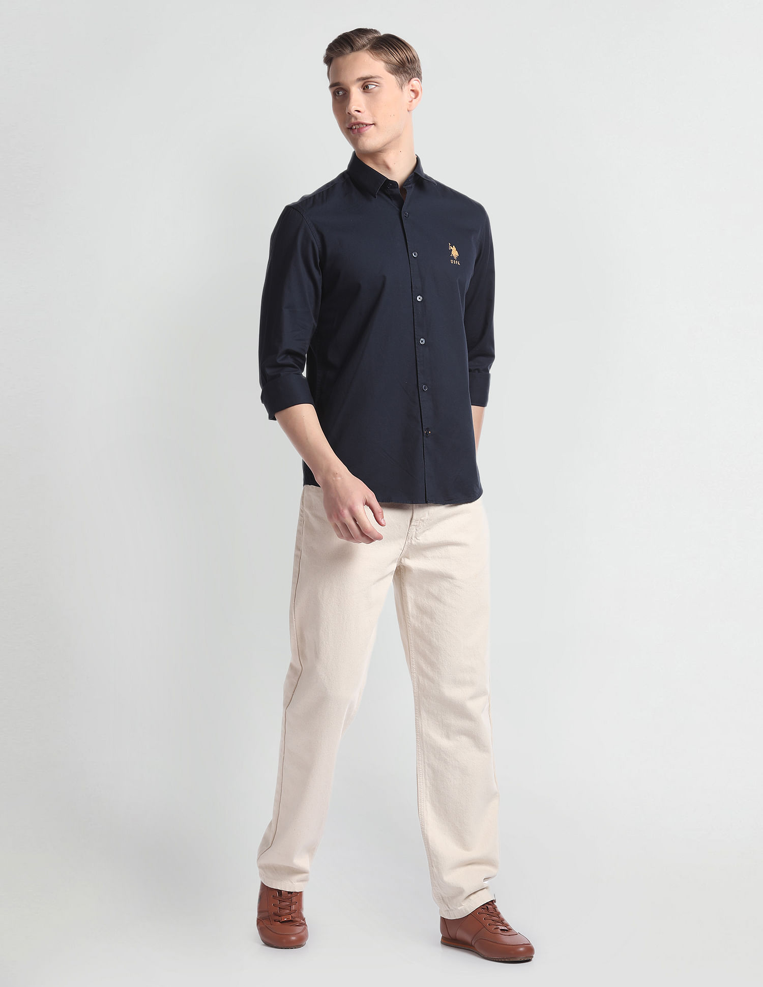 U.S. Polo Assn. Denim Co. Slim Fit Twill Shirt