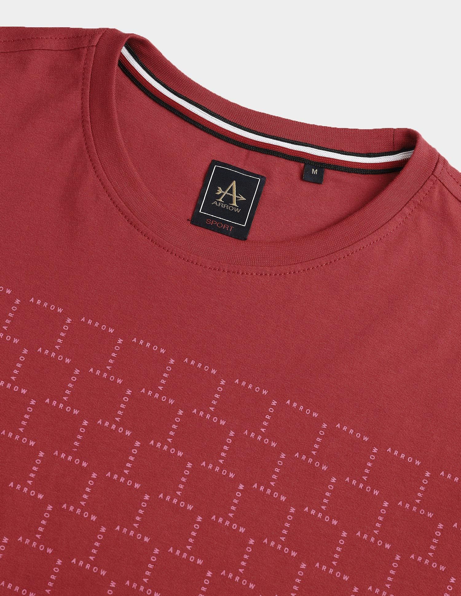 Arrow Sport Brand Printed Crew Neck T-Shirt