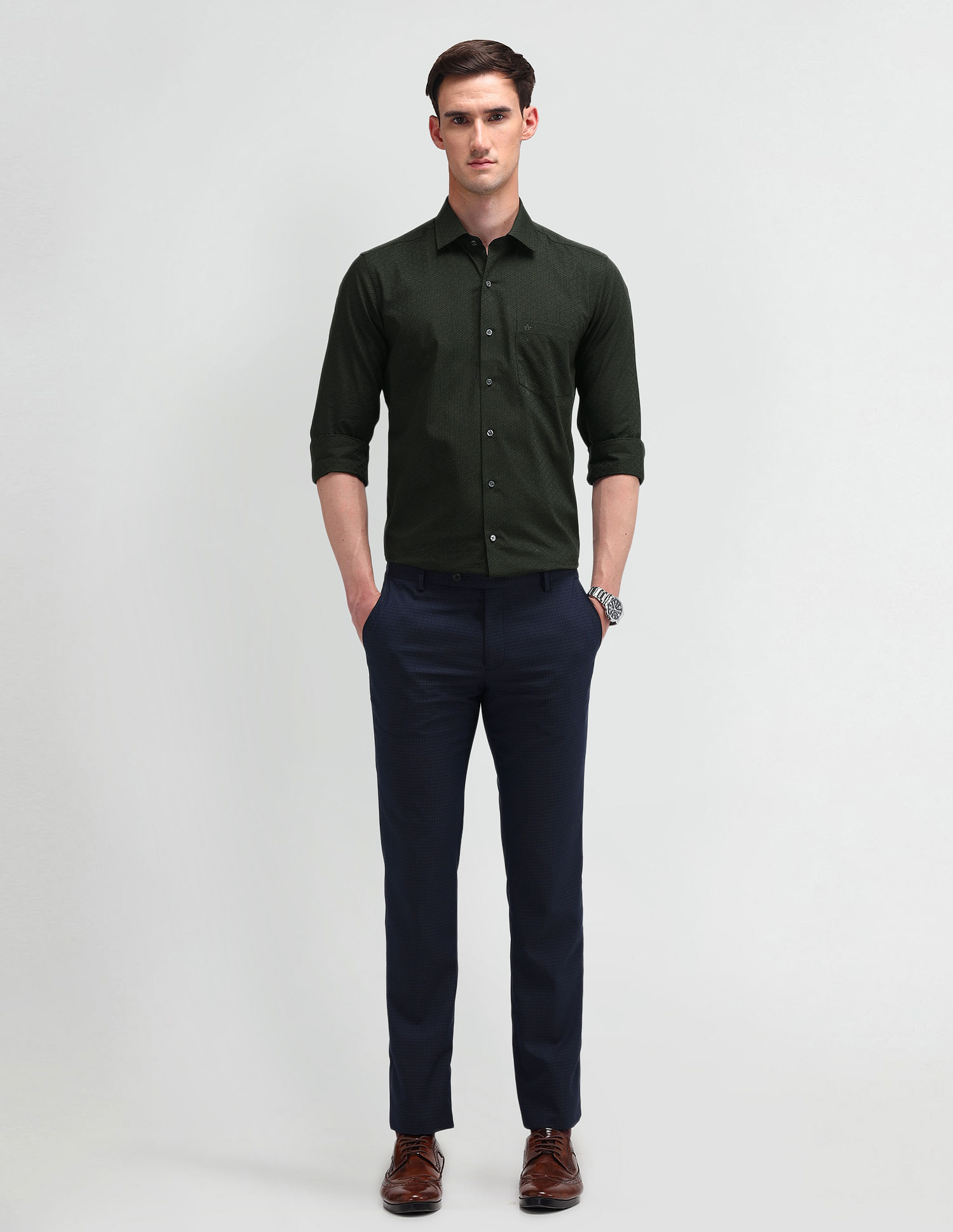 Arrow Brooklyn Fit Textured Shirt