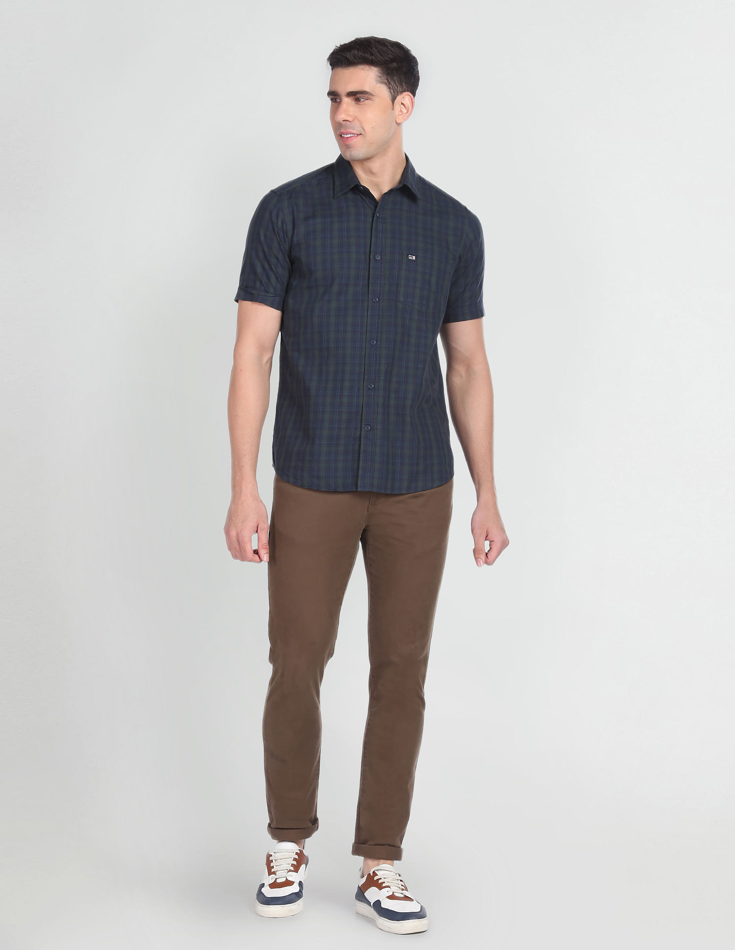 Arrow Sports Tartan Check Cotton Casual Shirt