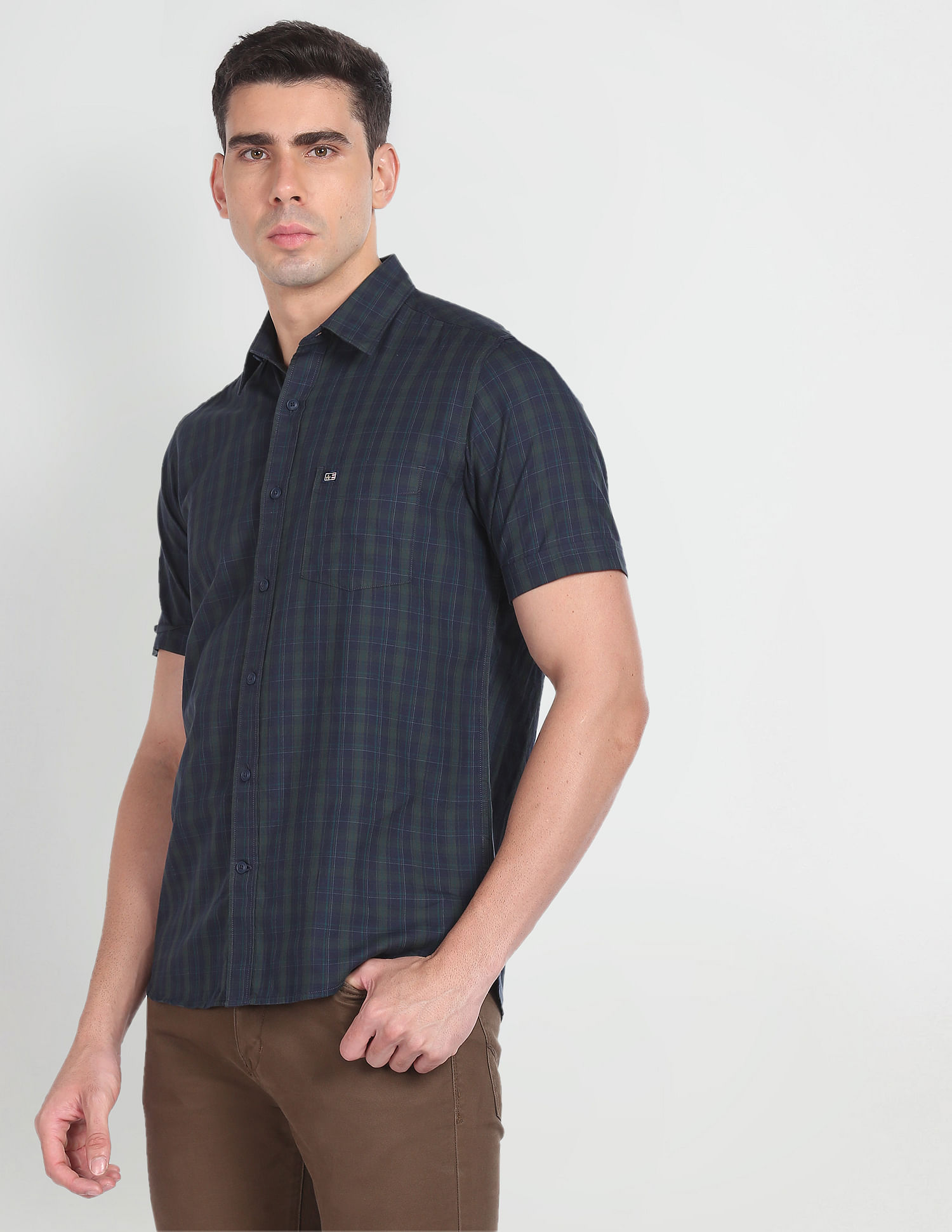 Arrow Sports Tartan Check Cotton Casual Shirt