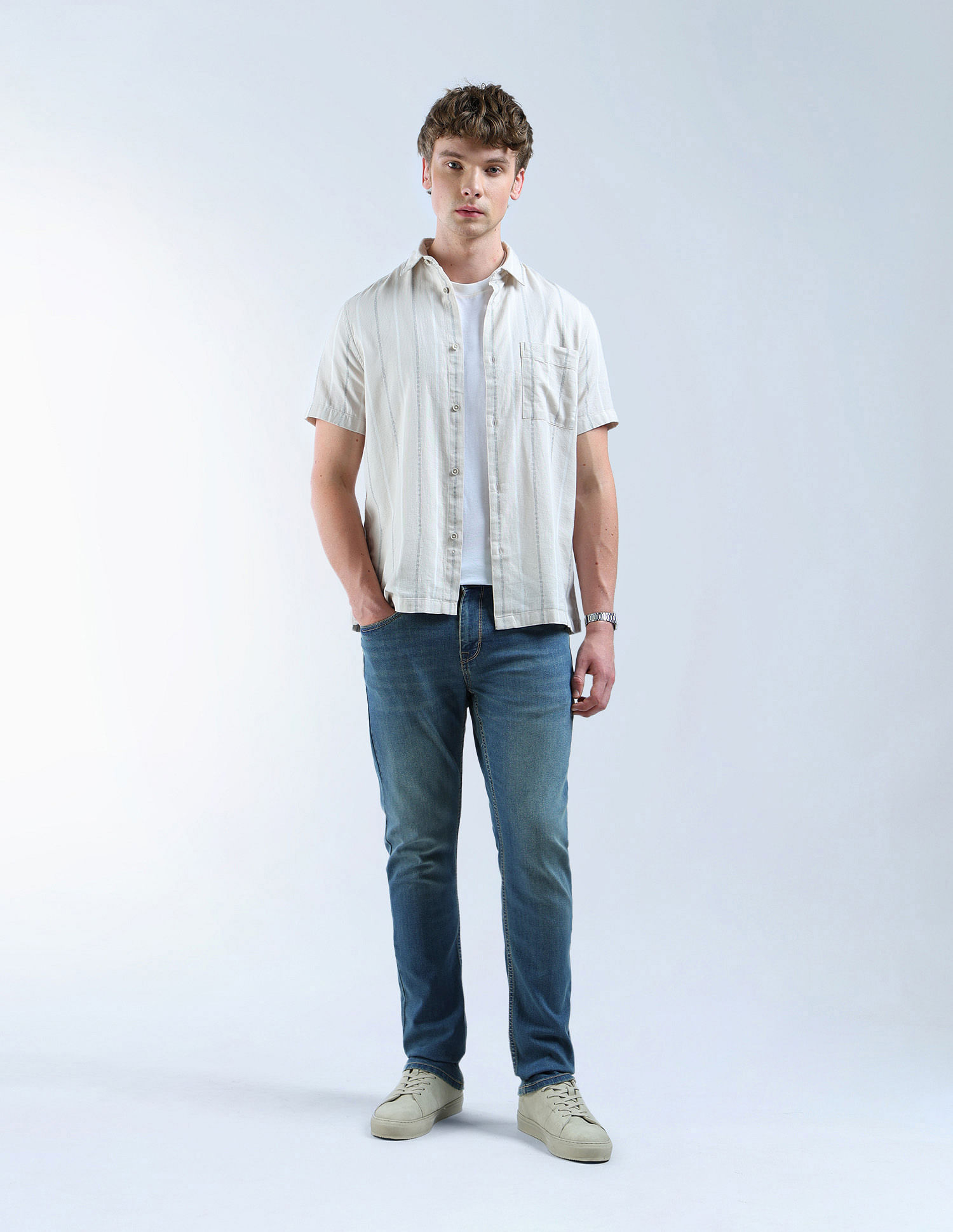 Flying Machine Freddie Slim Straight Fit Mrtf Jeans
