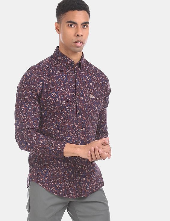 brown polo button down