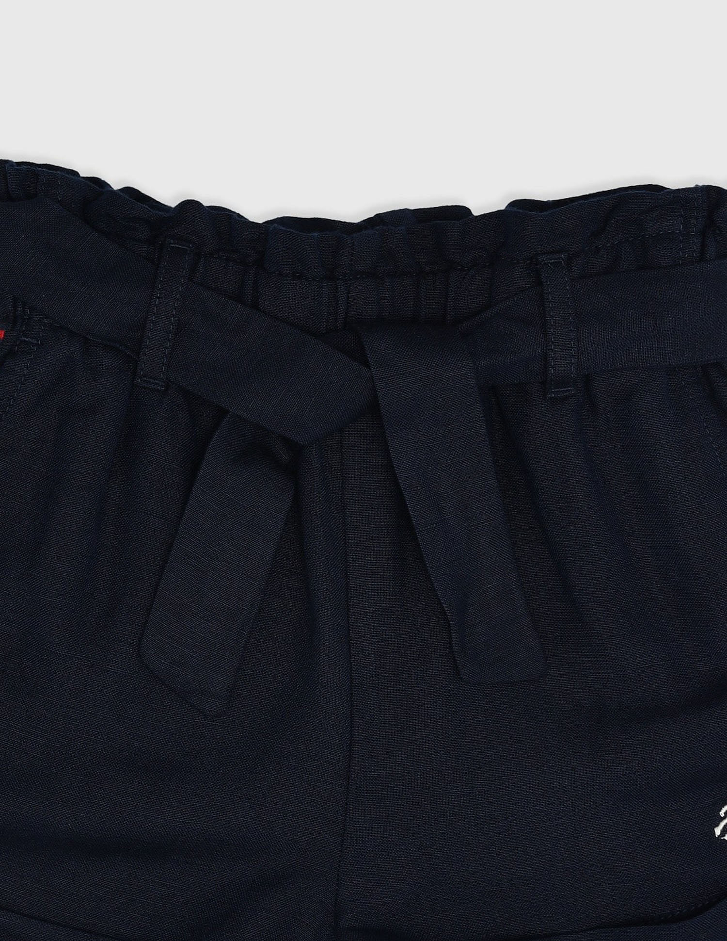 Tommy Hilfiger Kids Girls Solid Regular-Fit Linen Shorts