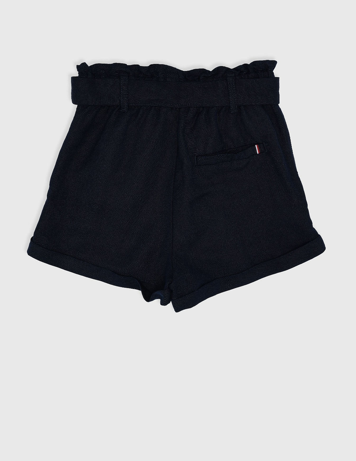 Tommy Hilfiger Kids Girls Solid Regular-Fit Linen Shorts
