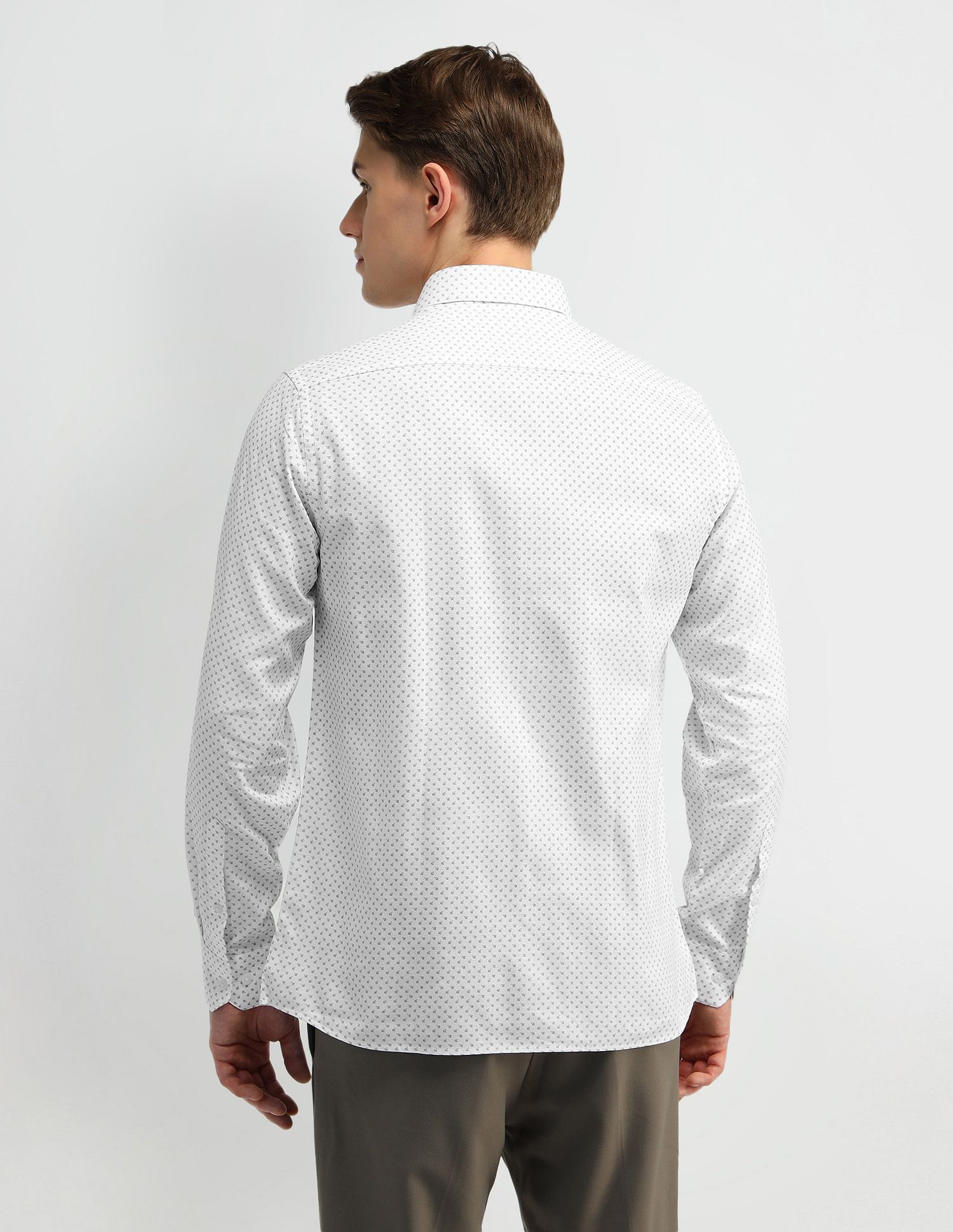 Arrow Geometric Printed Manhattan Slim Fit Shirt
