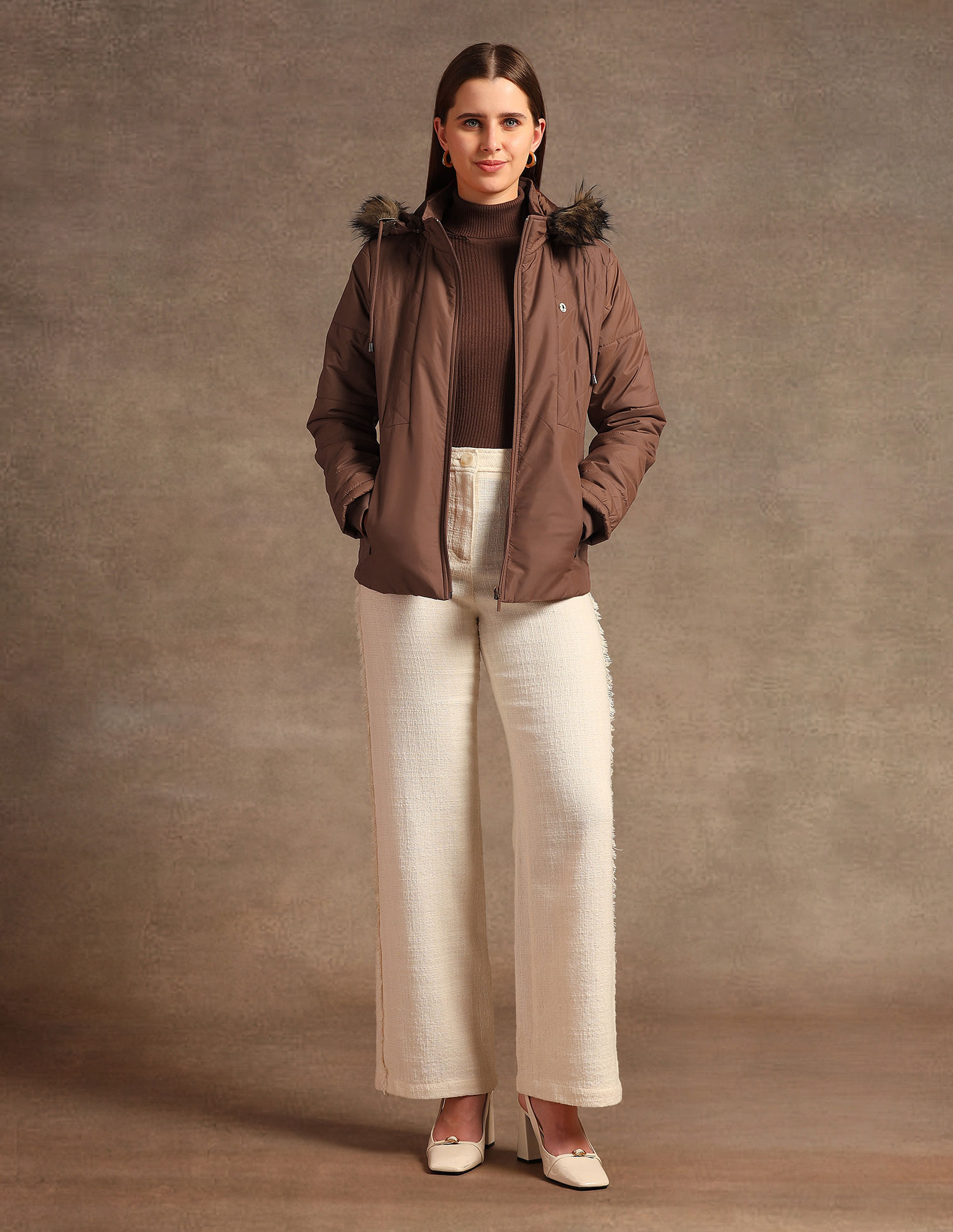 U.S. Polo Assn. Women Hooded Solid Padded Jacket