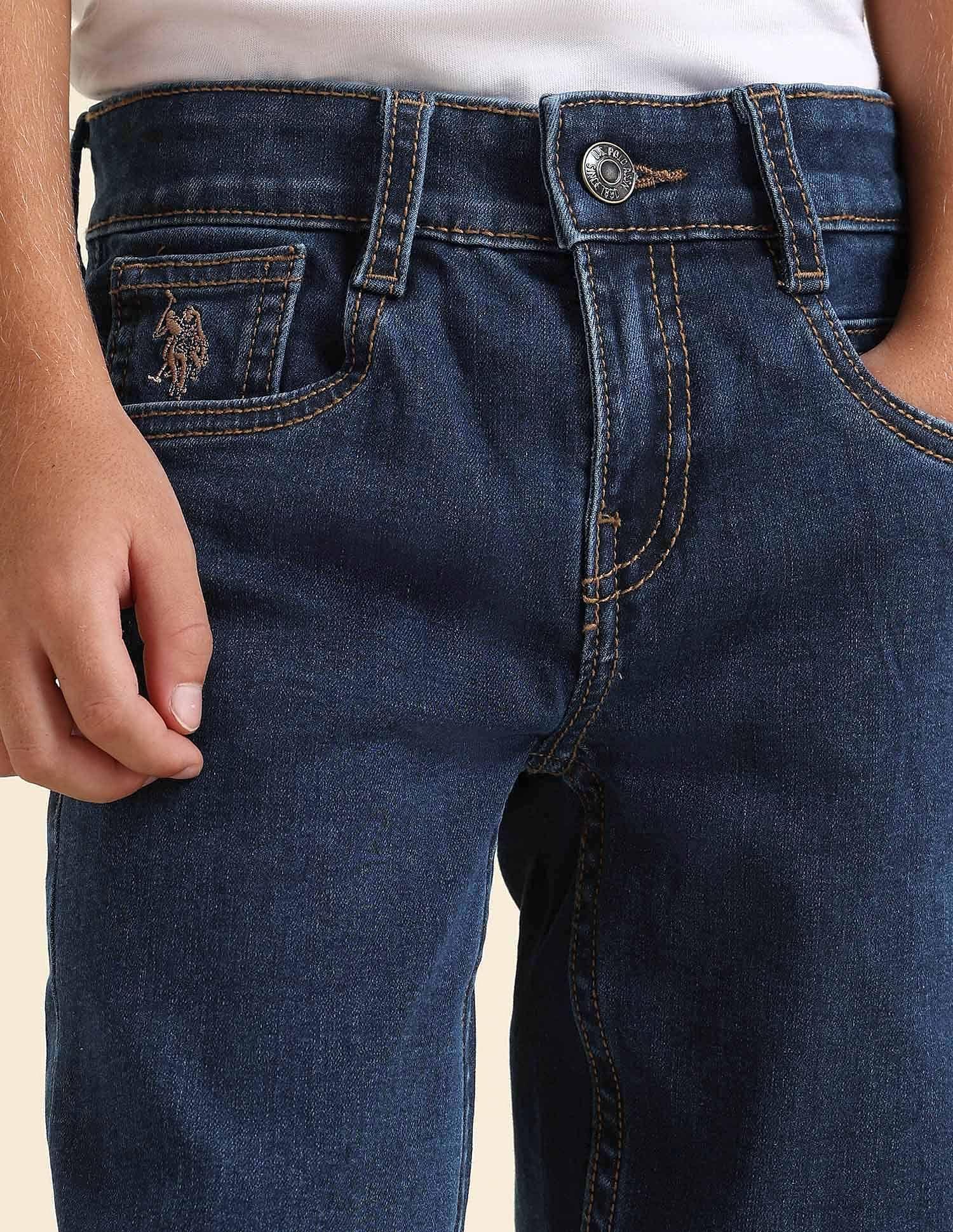 U.S. Polo Assn. Kids Boys Slim Fit Blue Jeans