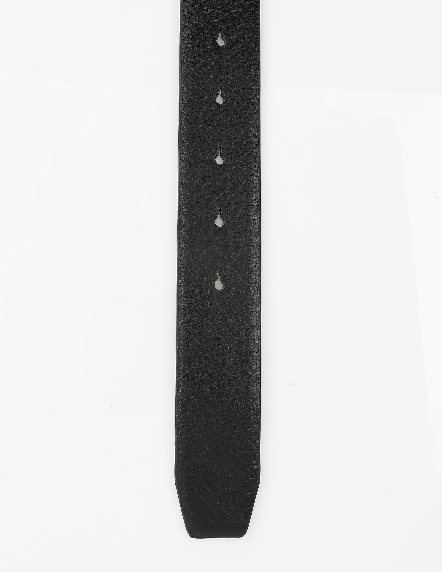 Calvin Klein Textured Black Leather Classic Belt