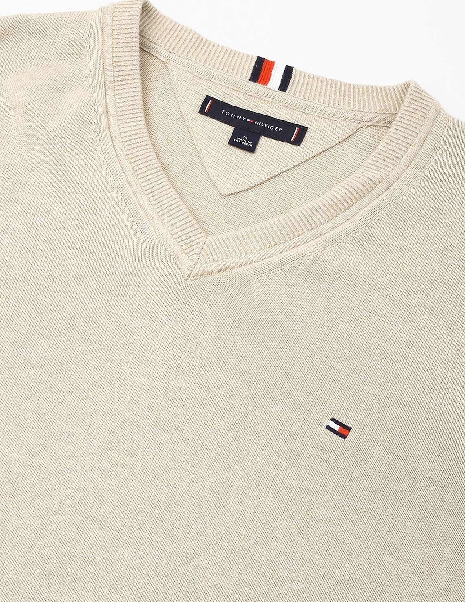 Tommy Hilfiger Solid Regular-Fit Cotton Sweater