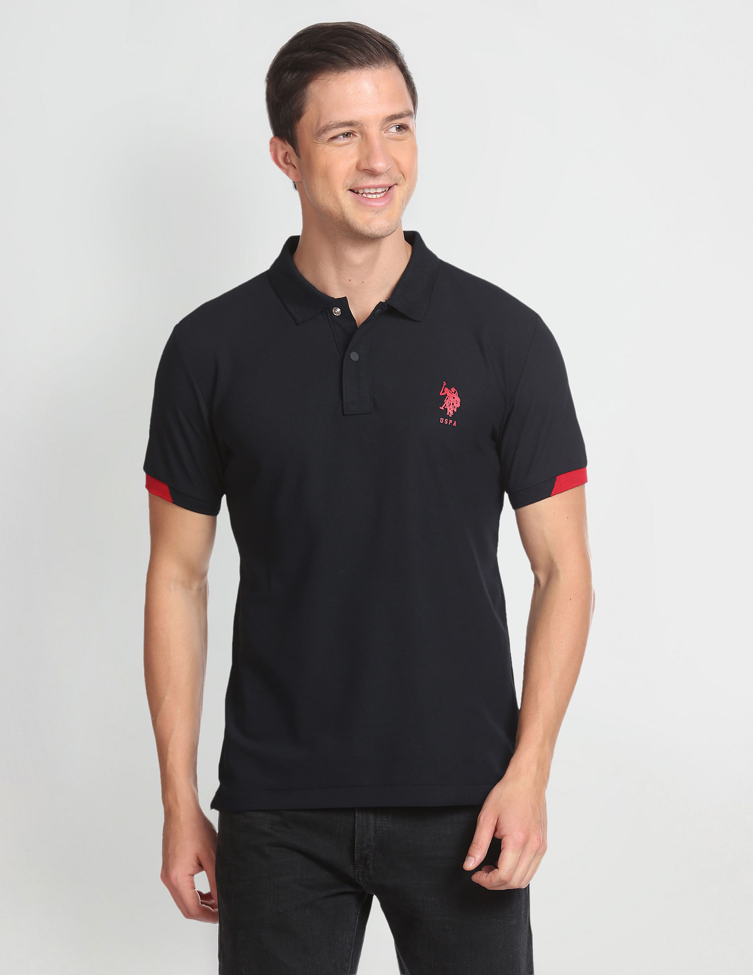 U.S. Polo Assn. Solid Slim Fit Polo Shirt