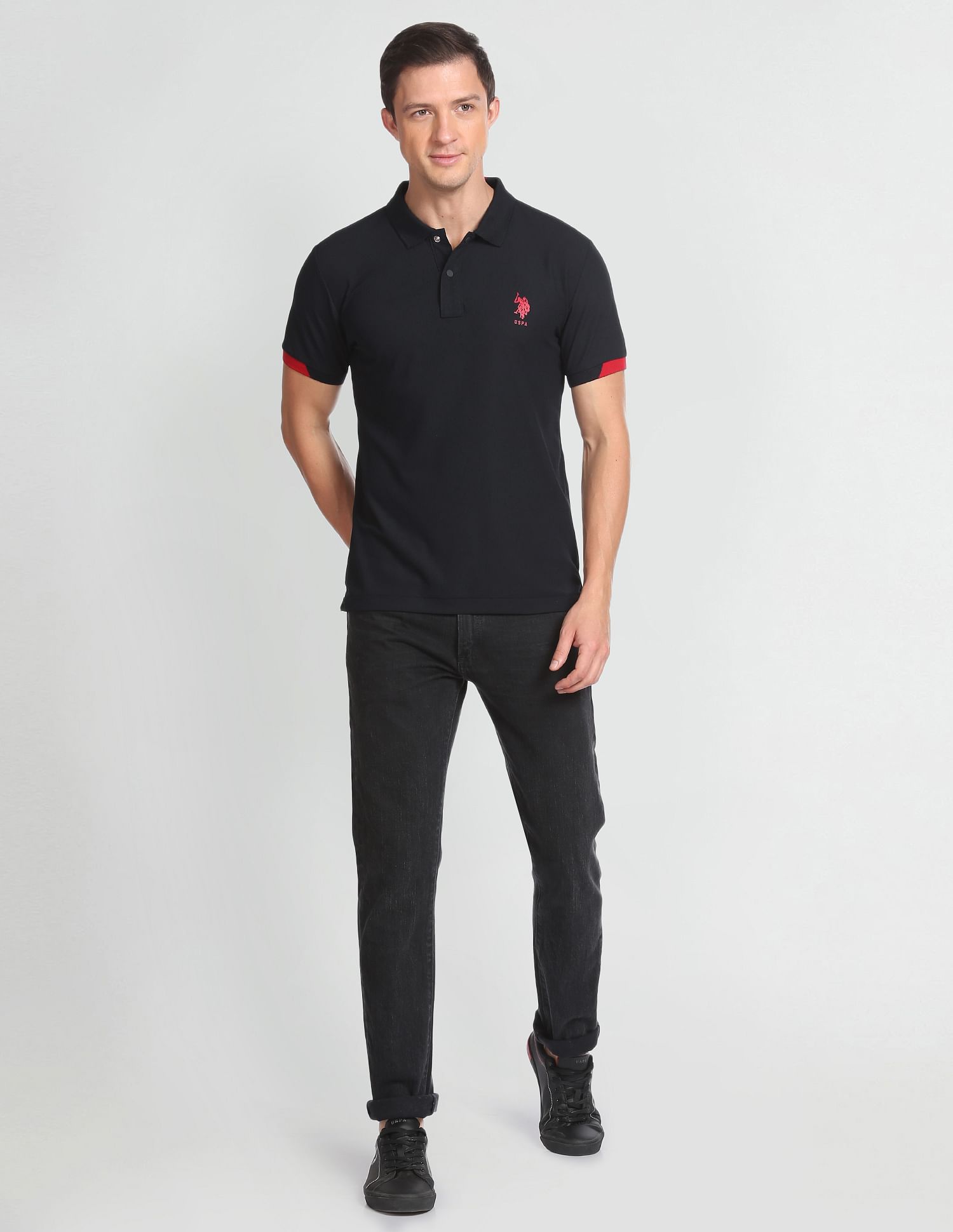 U.S. Polo Assn. Solid Slim Fit Polo Shirt