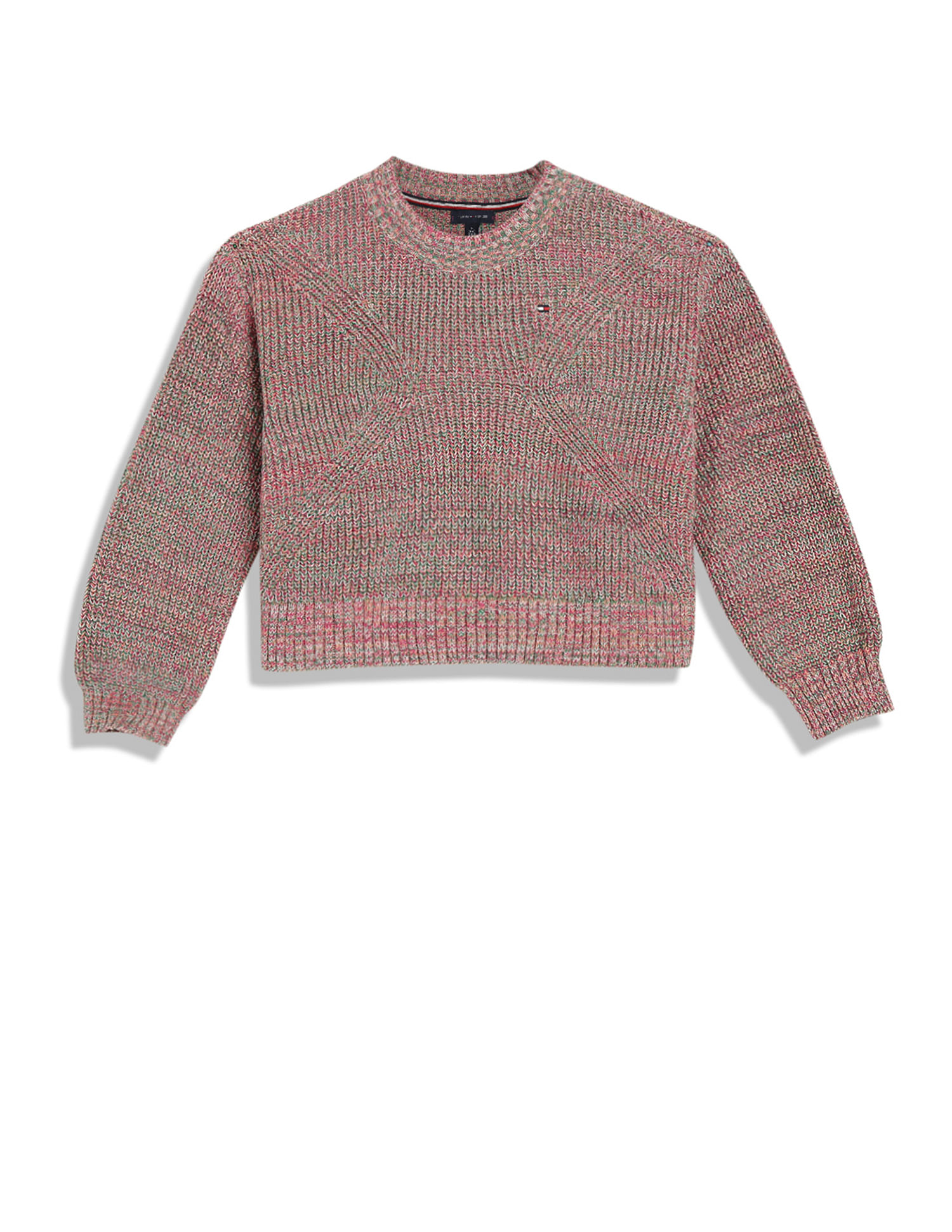 Tommy Hilfiger Kids Girls Patterned Knit Sweater