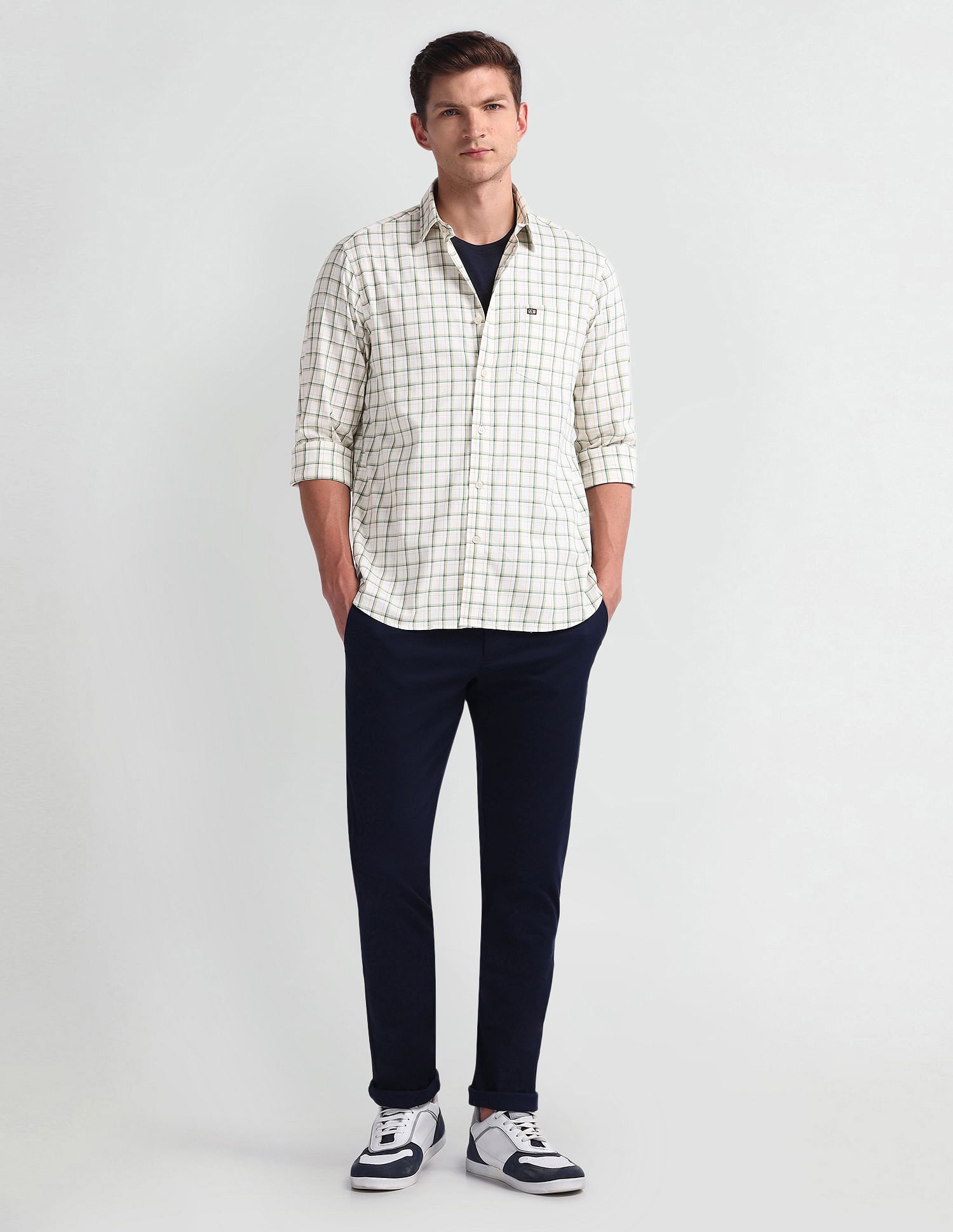 Arrow Sports Long Sleeve Slim Fit Shirt