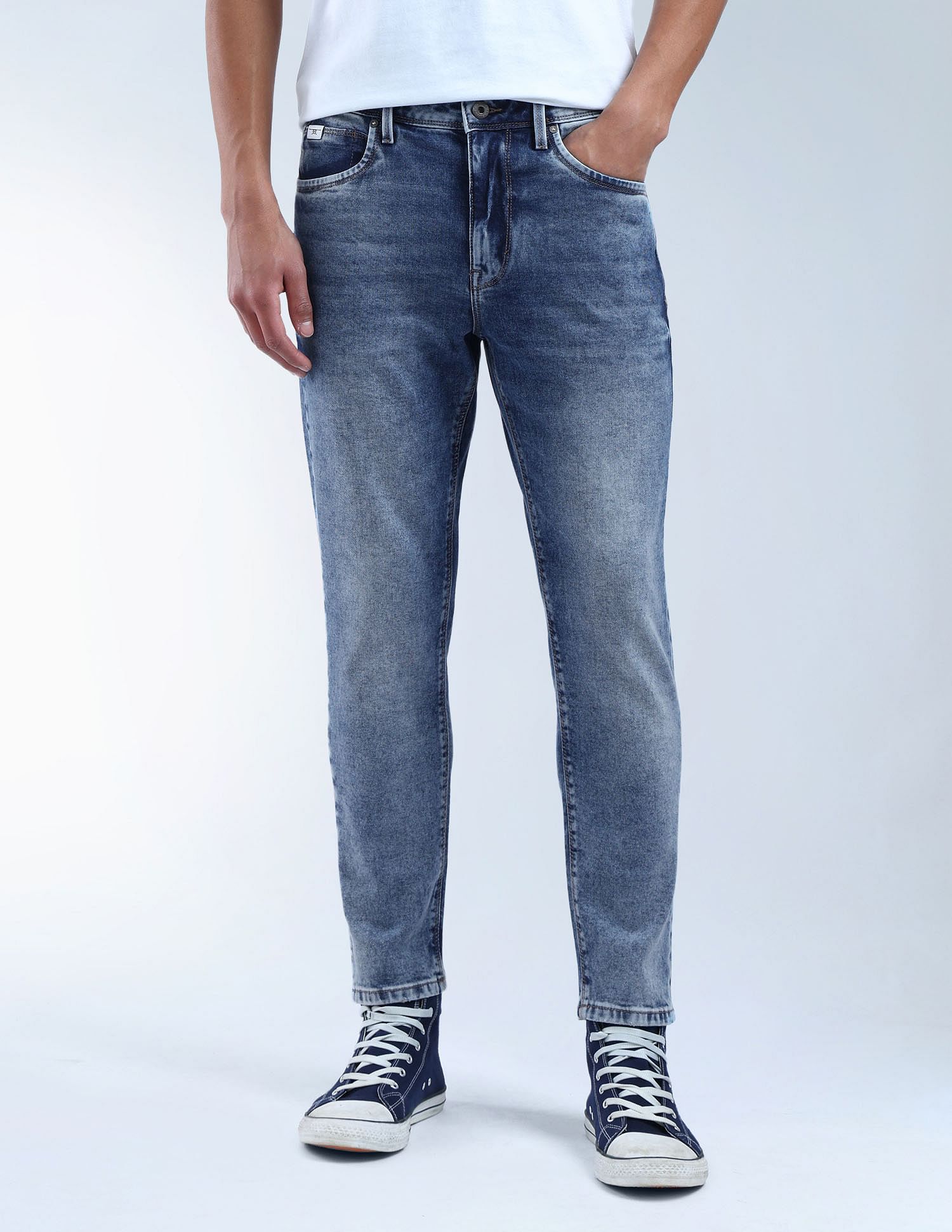 Flying Machine Mankle Relaxed Tapered Fit Style Denim Jeans
