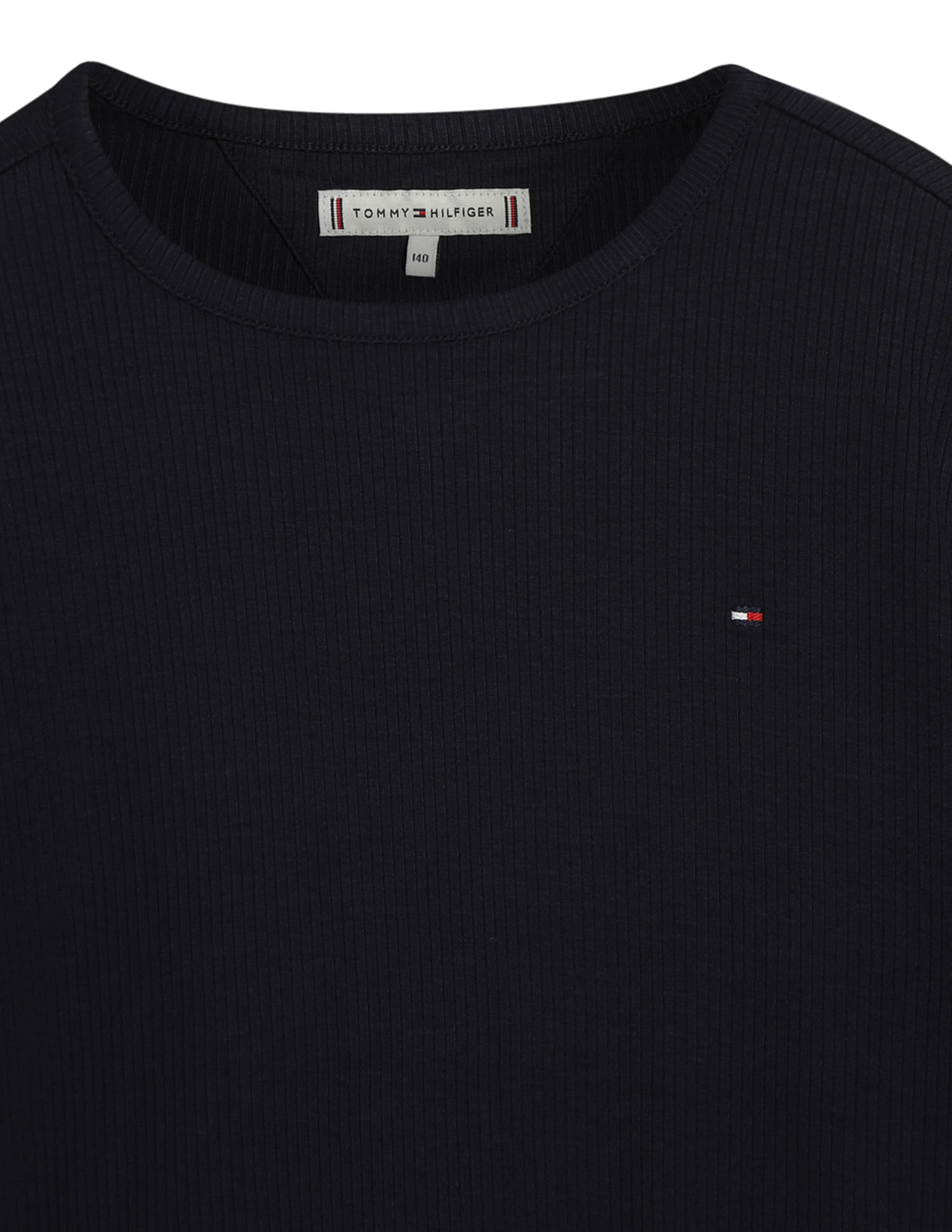 Tommy Hilfiger Kids Girls Brand Tape Rib T-Shirt