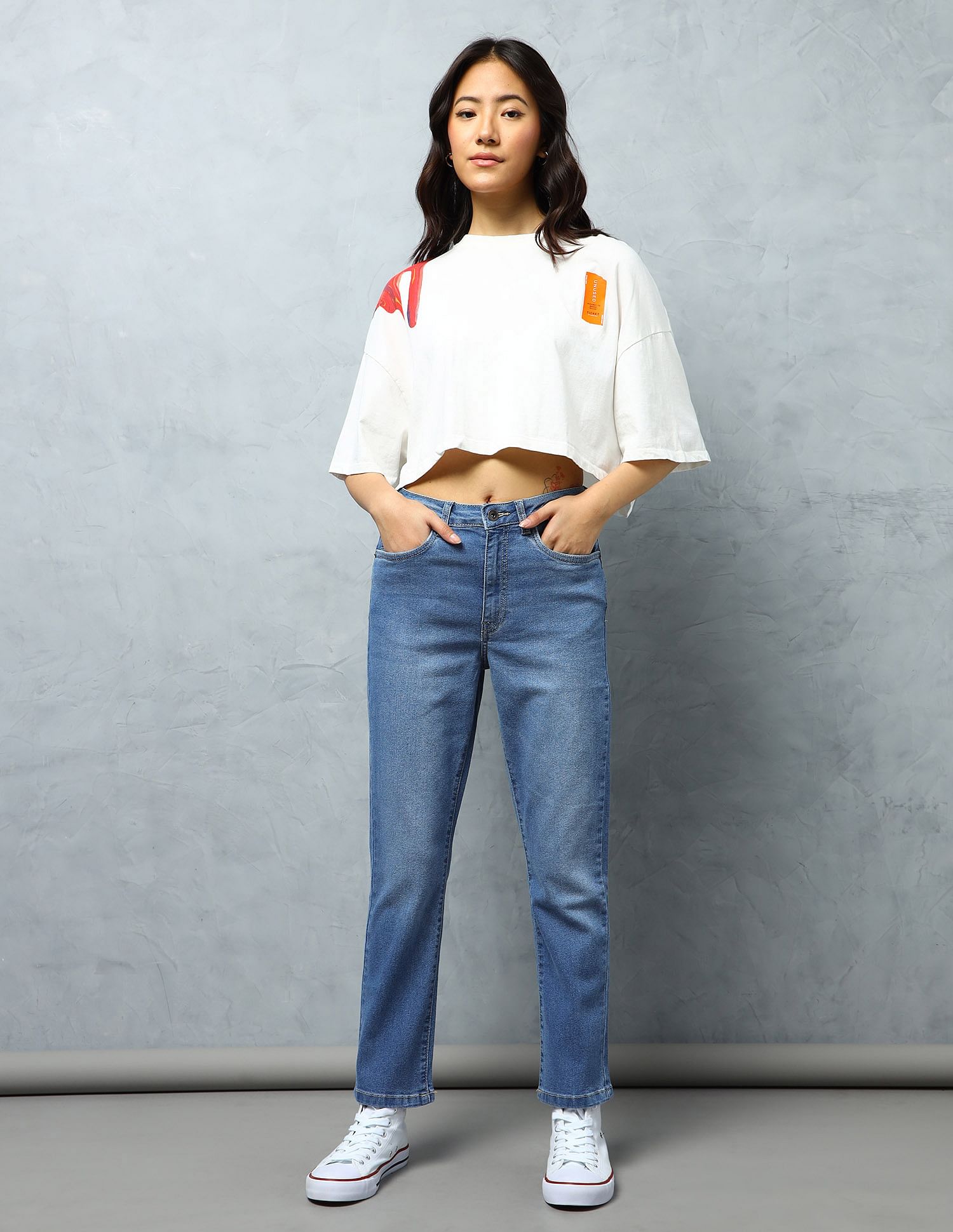 Flying Machine Women High Rise Slim Fit Jeans