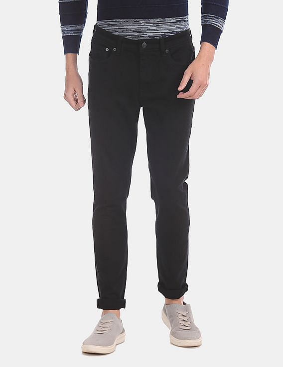 Aeropostale Black Slim Fit Mid Rise Jeans