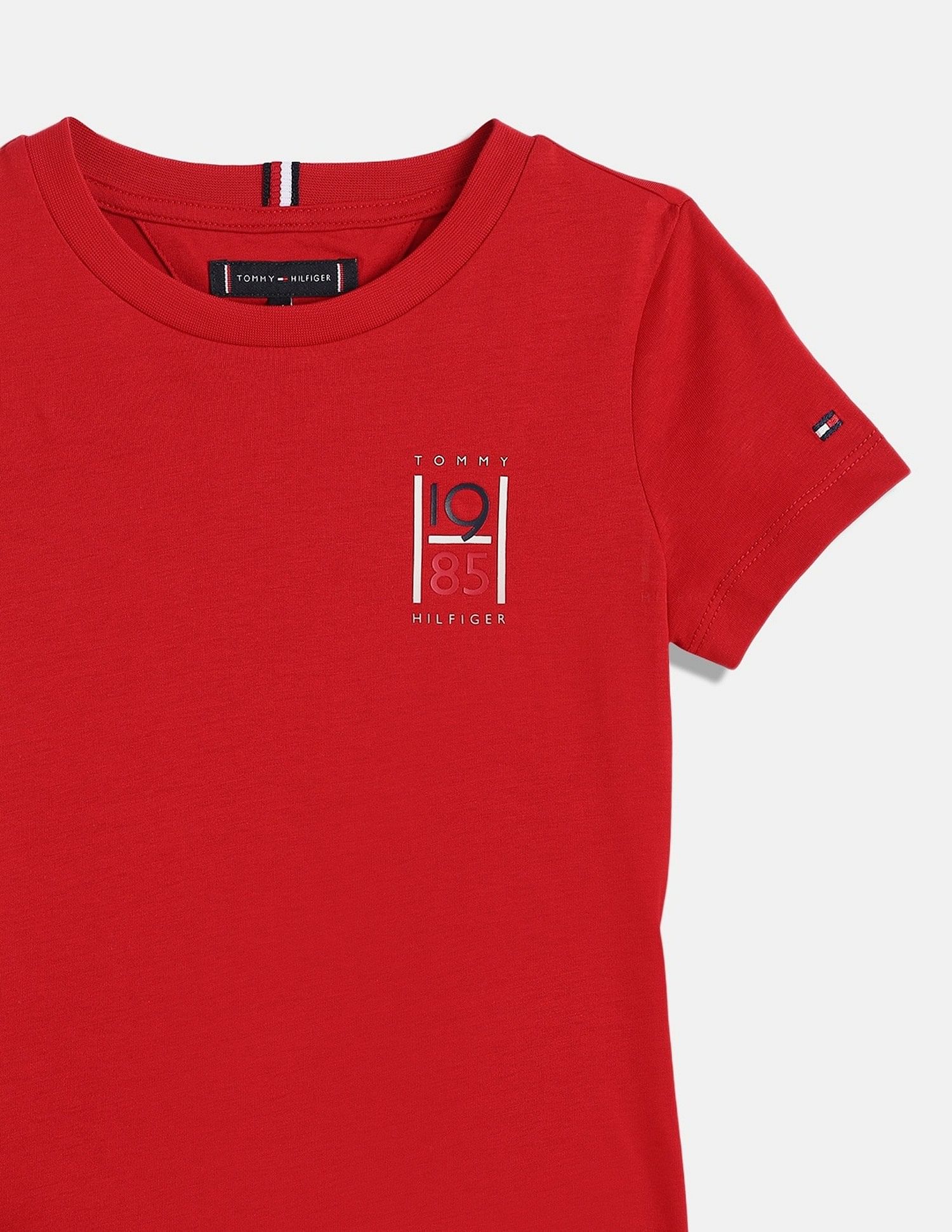 Tommy Hilfiger Kids Boys Logo Regular-Fit Cotton T-Shirt