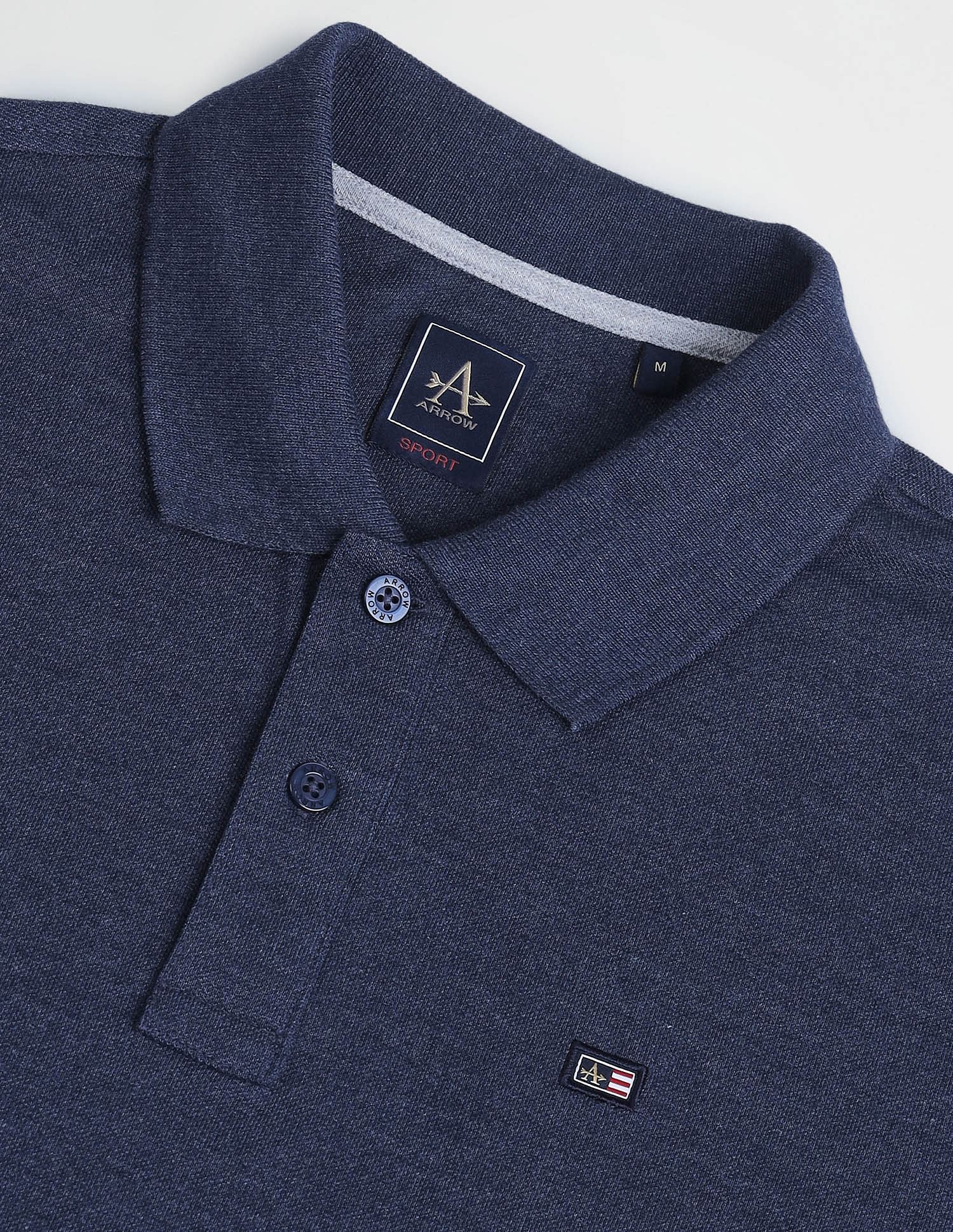 Arrow Sports Solid Logo Polo Shirt