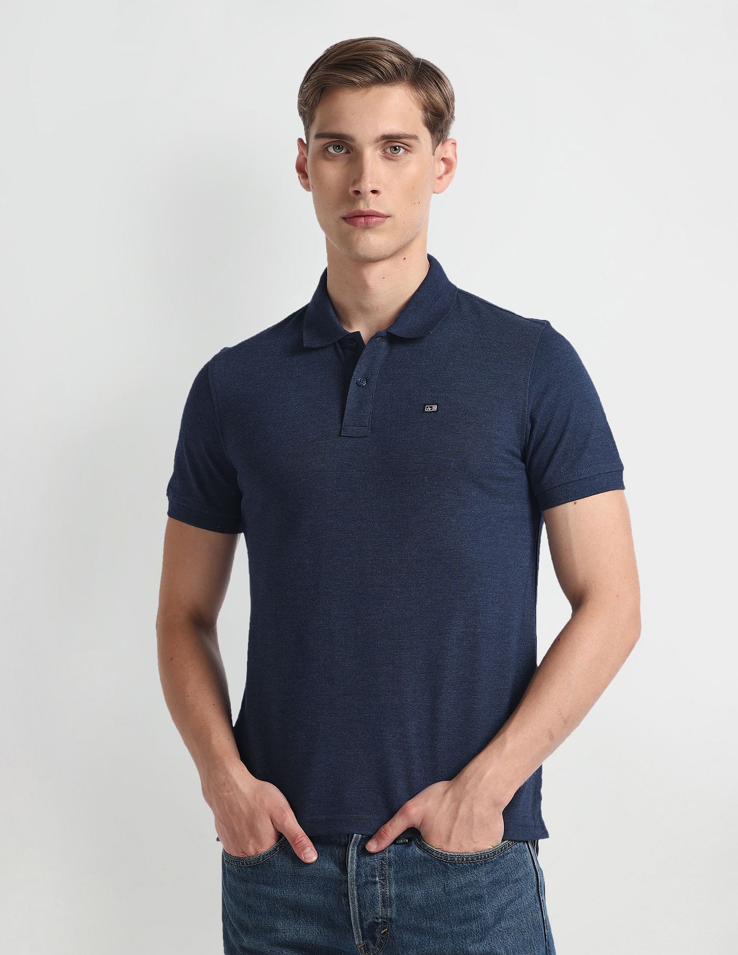 Arrow Sports Solid Logo Polo Shirt