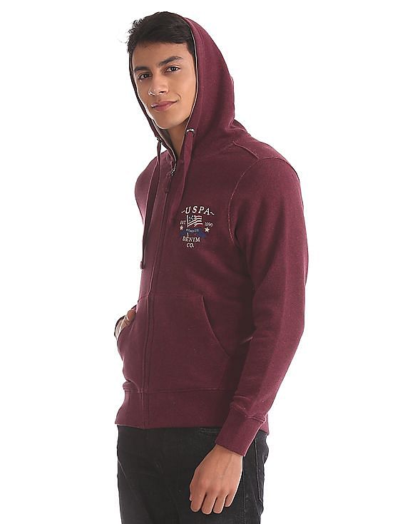 U.S. Polo Assn. Denim Co. Zip Up Hooded Sweatshirt
