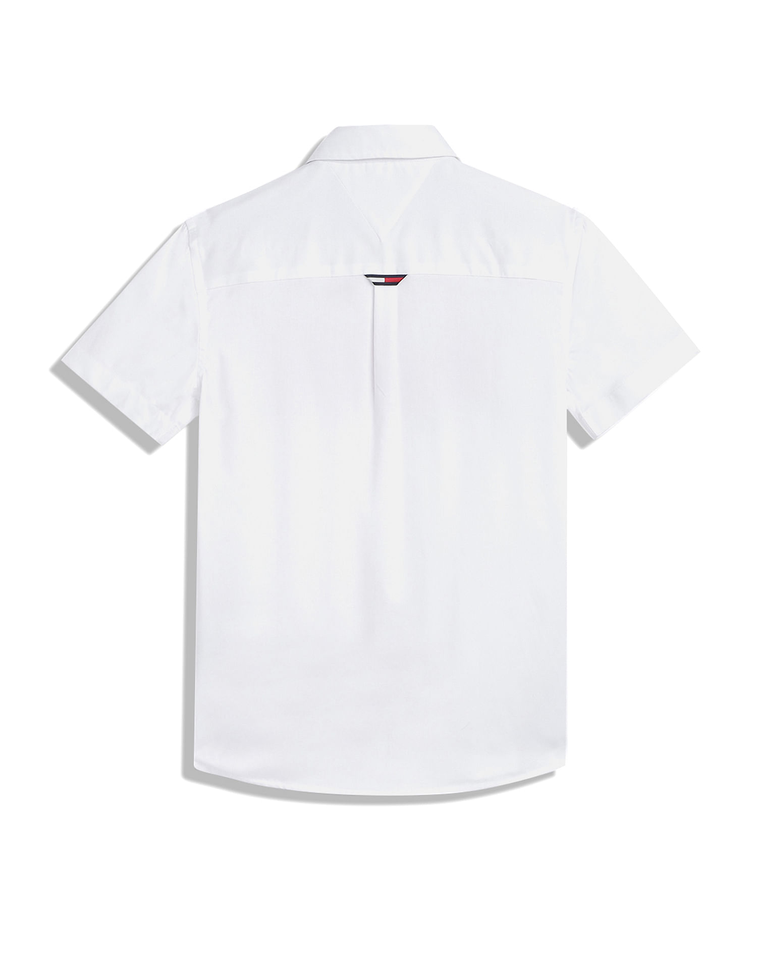 Tommy Hilfiger Kids Boys Spread Collar Brand Print Shirt