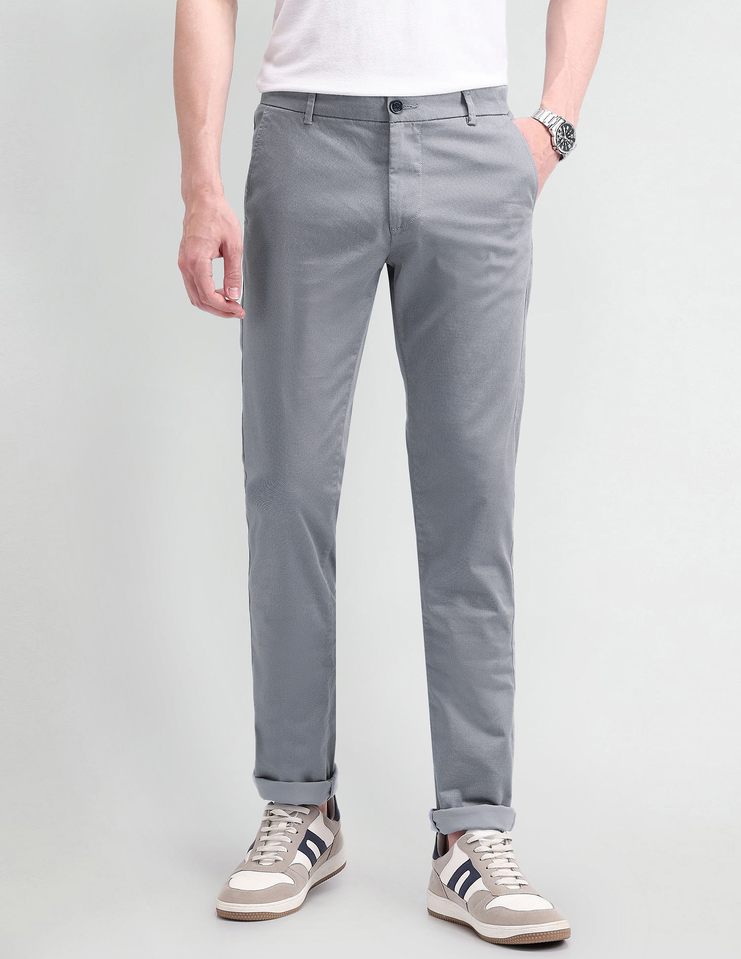 Arrow Sport Slim Fit Satin Trousers
