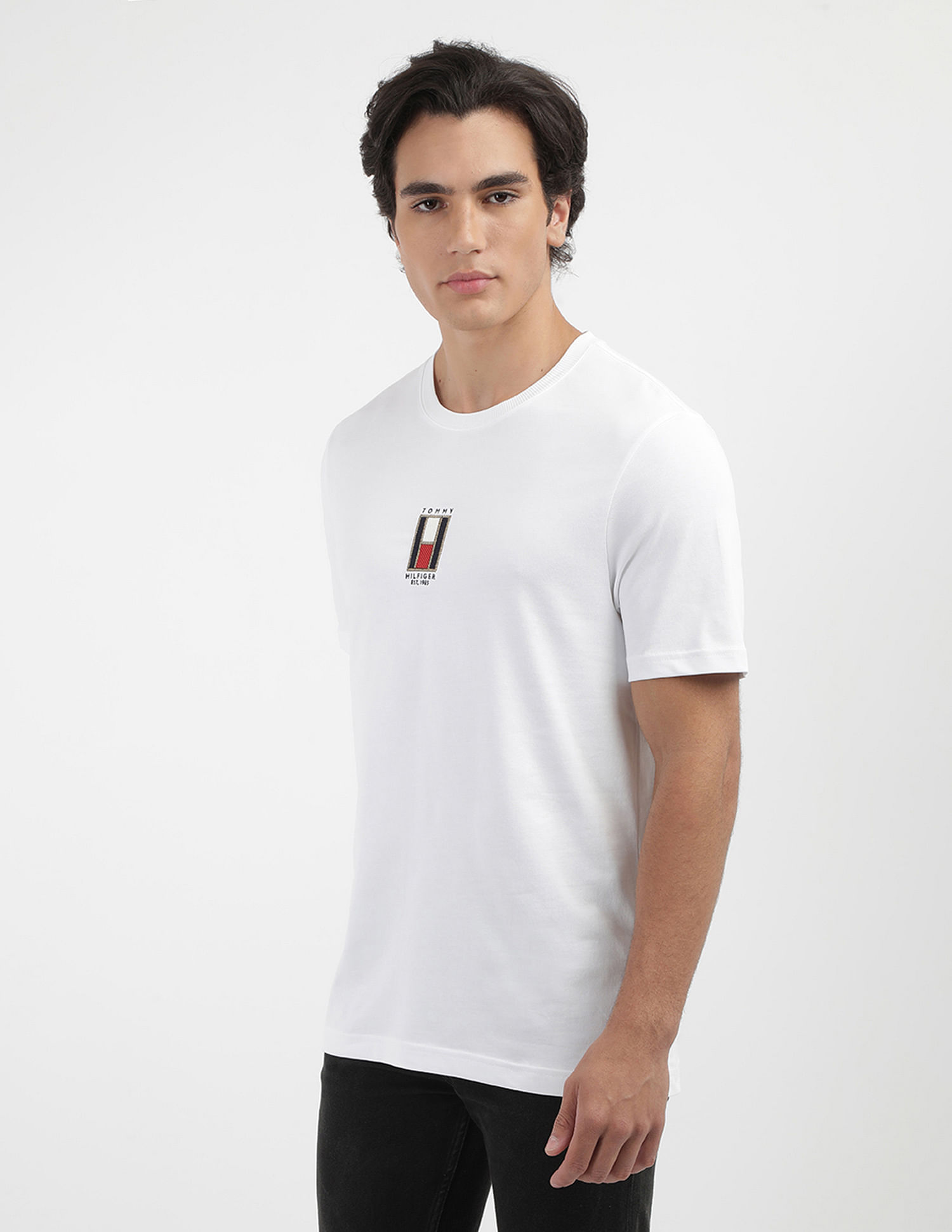 Tommy Hilfiger Vertical Flag Cotton T-Shirt