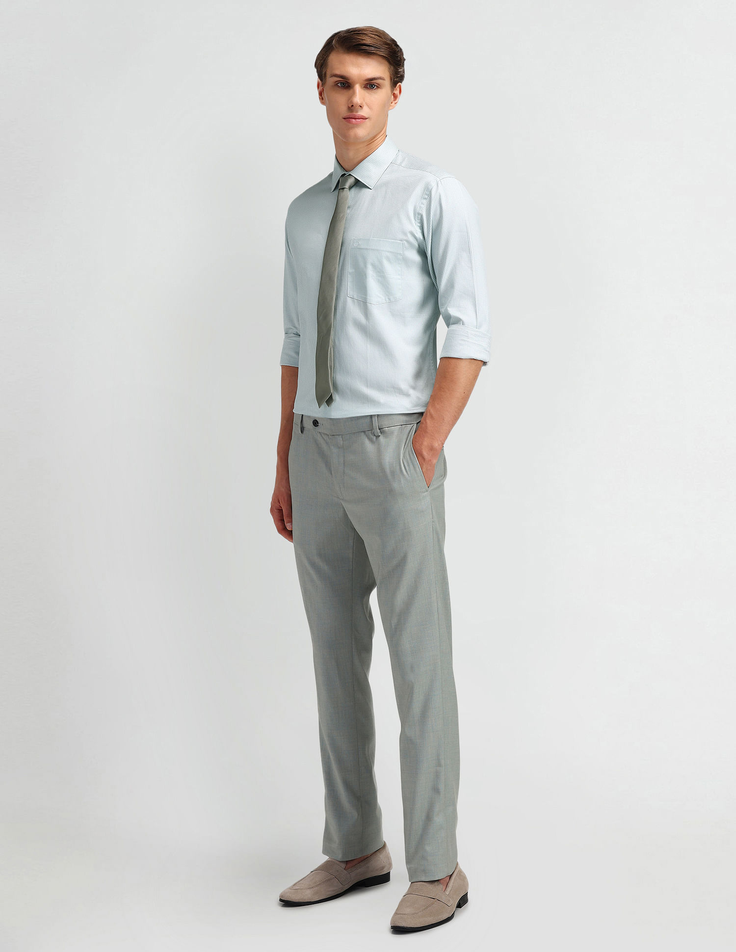 Arrow Micro Checked Cotton Shirt