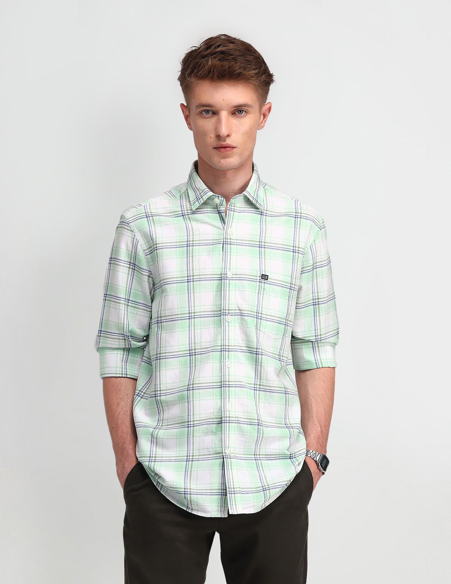 Arrow Sports Manhattan Slim Fit Cotton Shirt