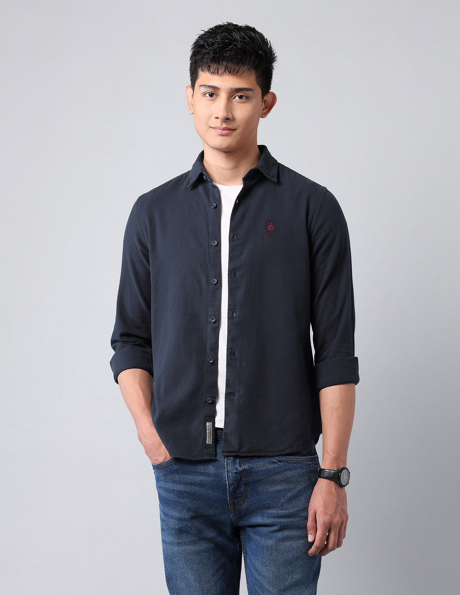 U.S. Polo Assn. Denim Co. Pure Cotton Dobby Shirt