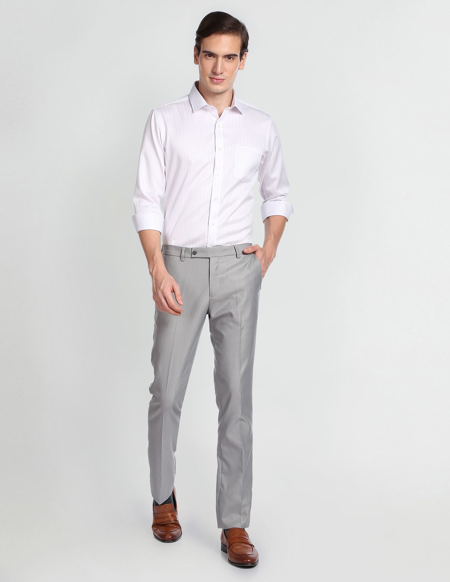 Arrow Vertical Stripe Cotton Formal Shirt