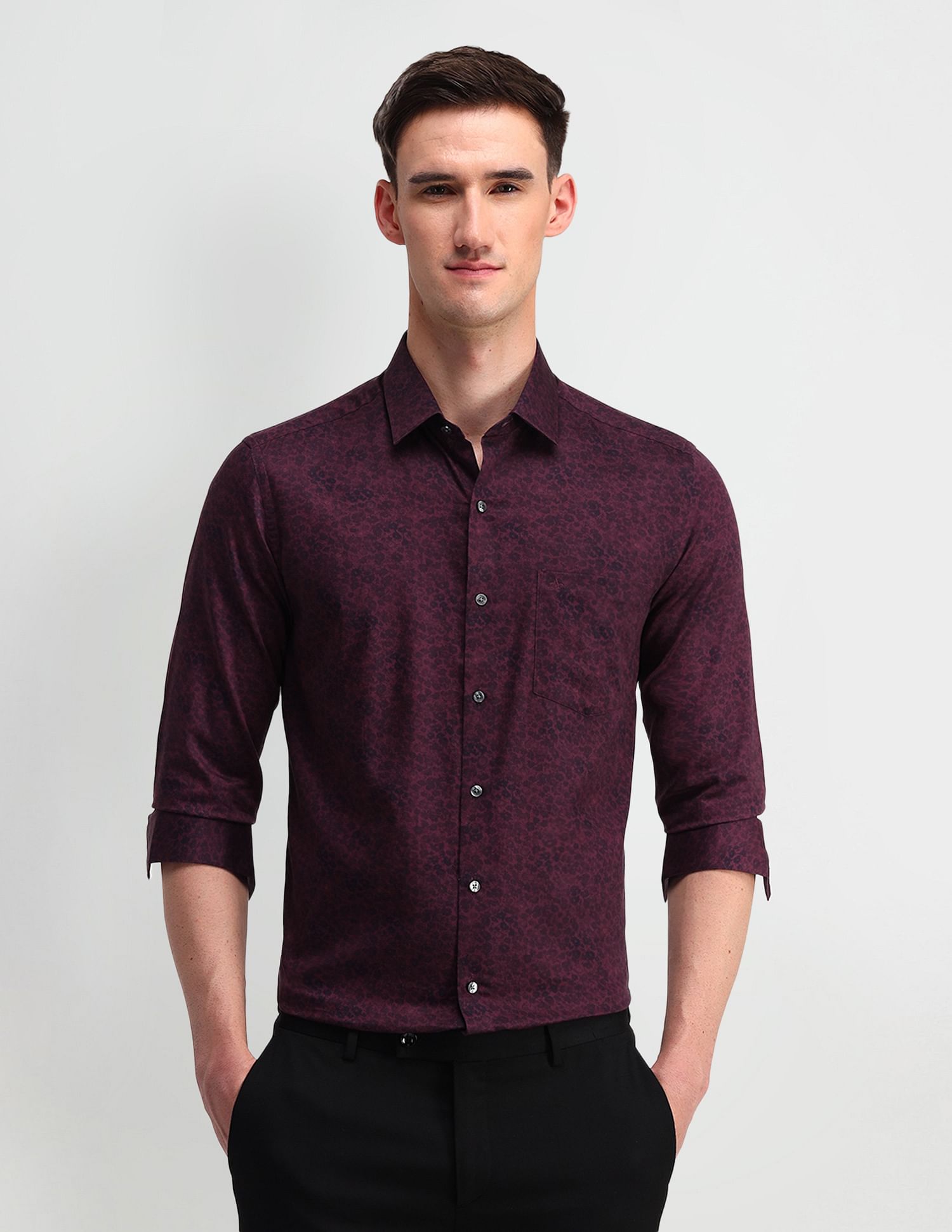 Arrow Manhattan Slim Fit Satin Shirt