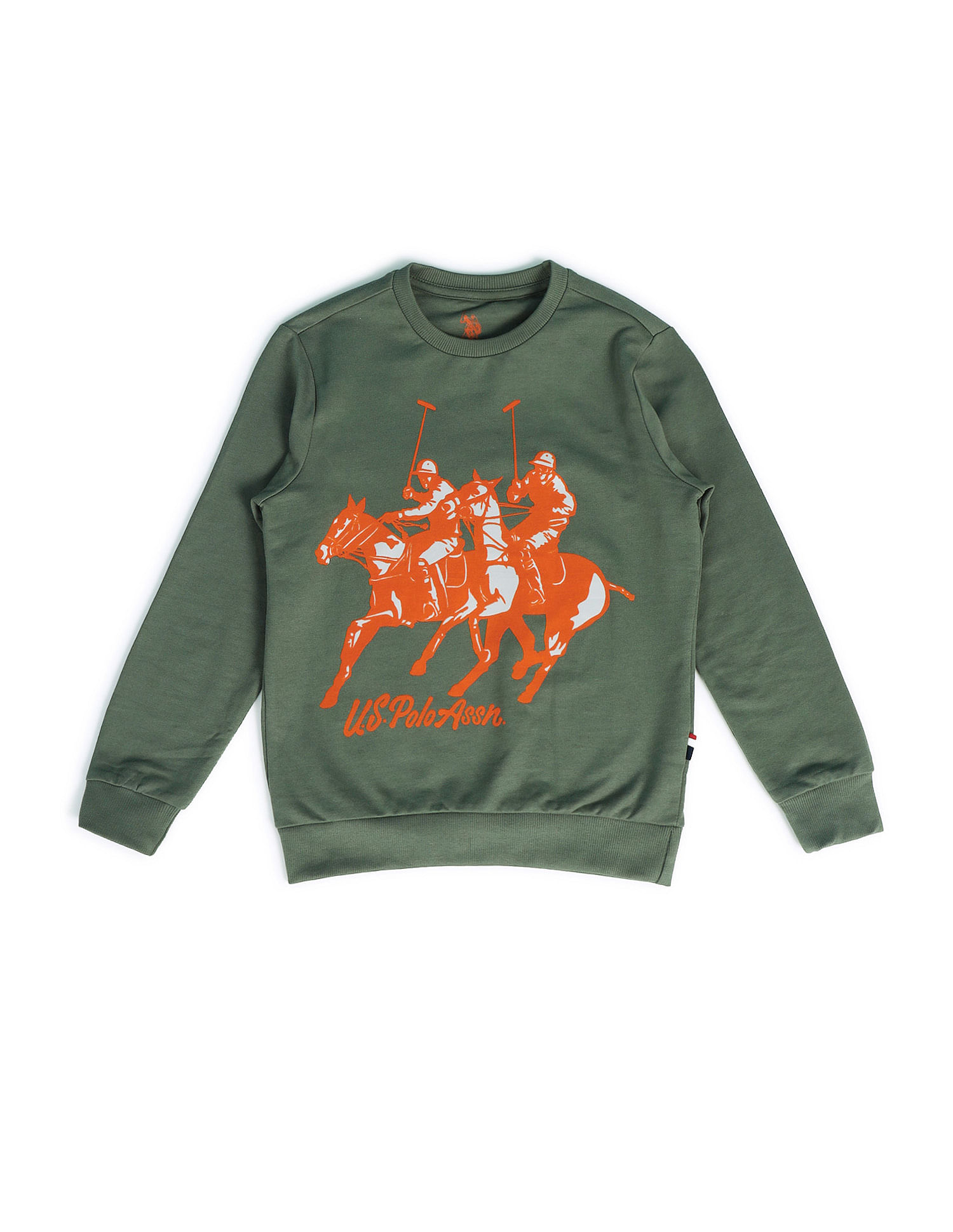 U.S. Polo Assn. Kids Boys Printed Regular Fit Sweatshirt