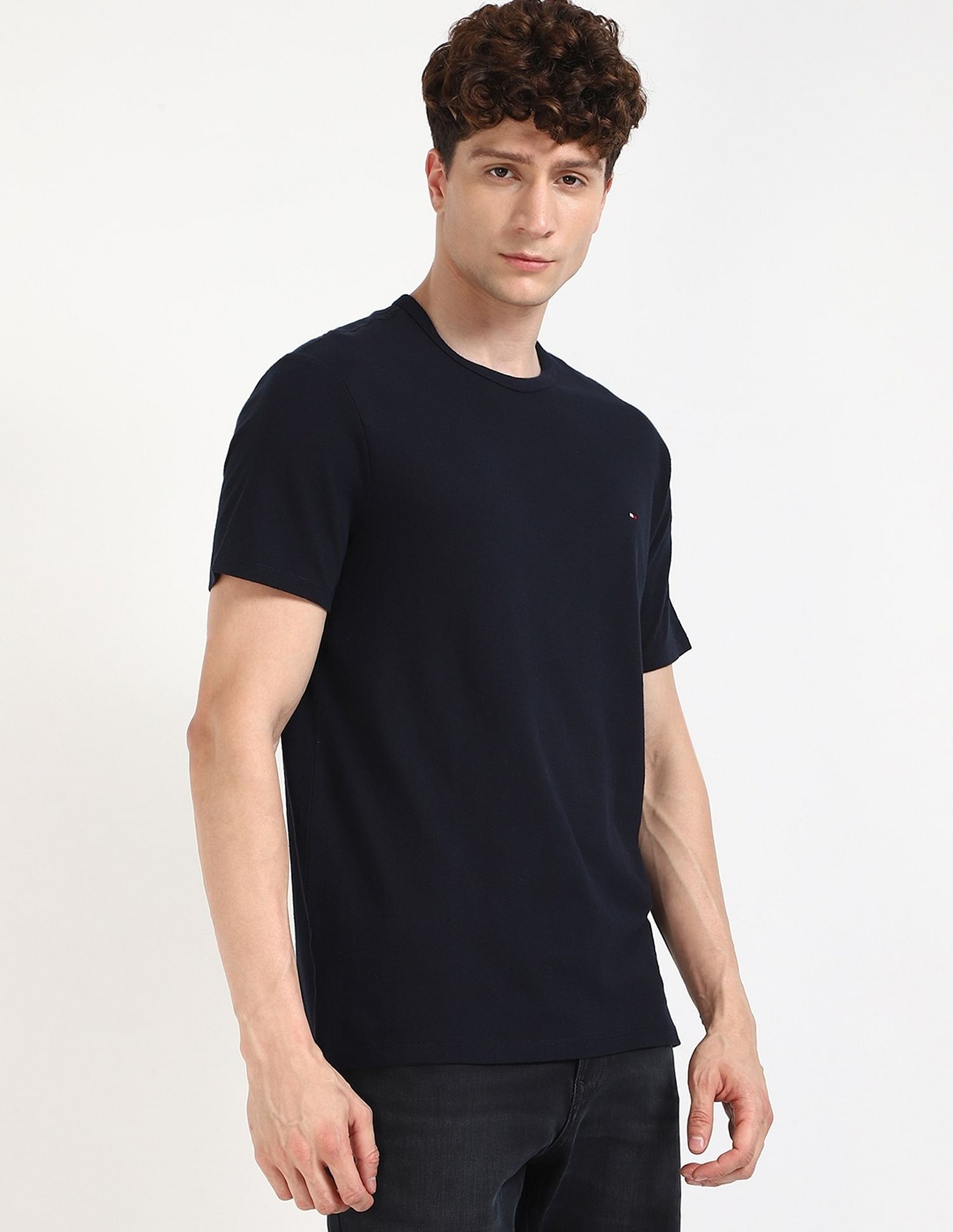 Tommy Hilfiger Solid Regular-Fit Cotton T-Shirt