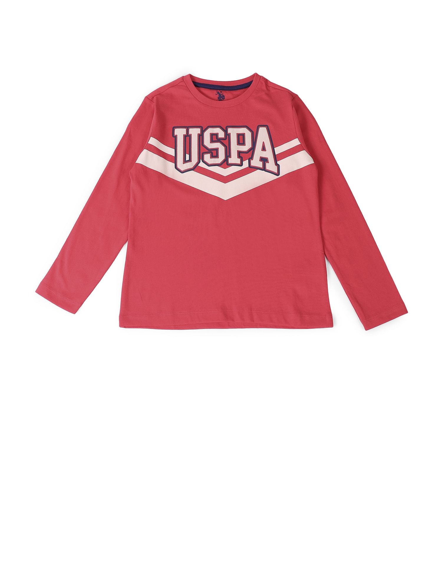 U.S. Polo Assn. Kids Boys Cotton Regular Fit T-Shirt