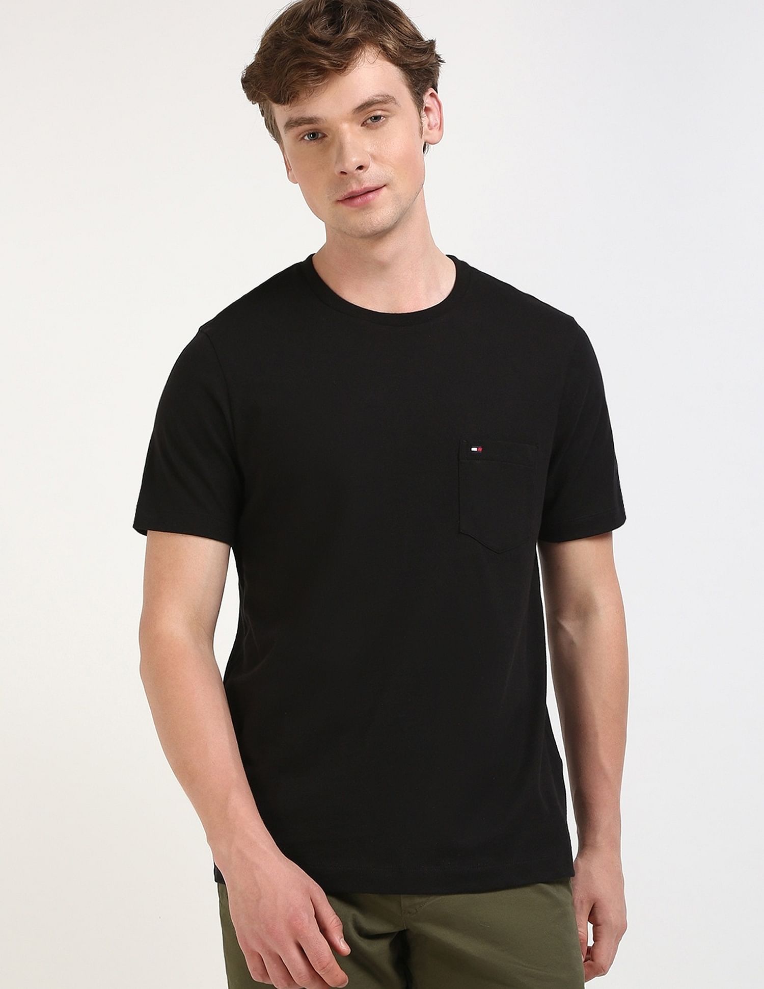 Tommy Hilfiger Solid Regular-Fit Cotton T-Shirt