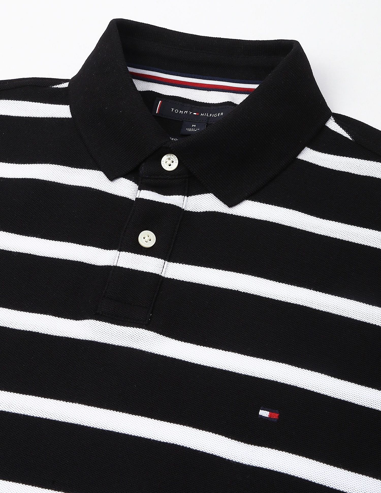 Tommy Hilfiger Striped Regular-Fit Cotton Polo Shirt