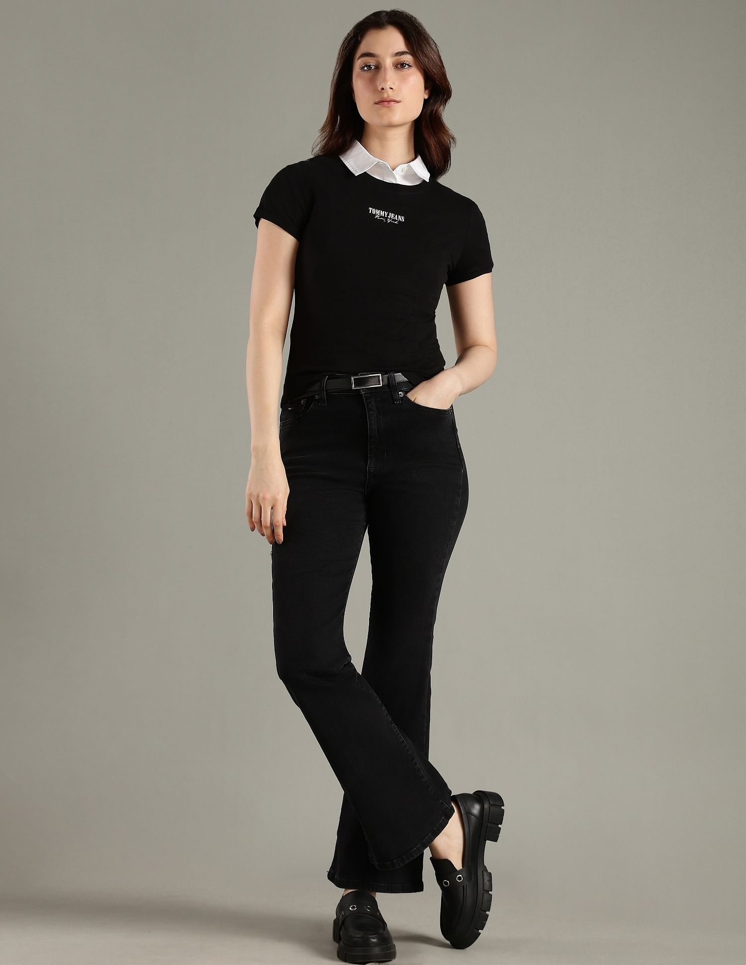 Tommy Hilfiger Logo Slim Fit Cotton T-Shirt
