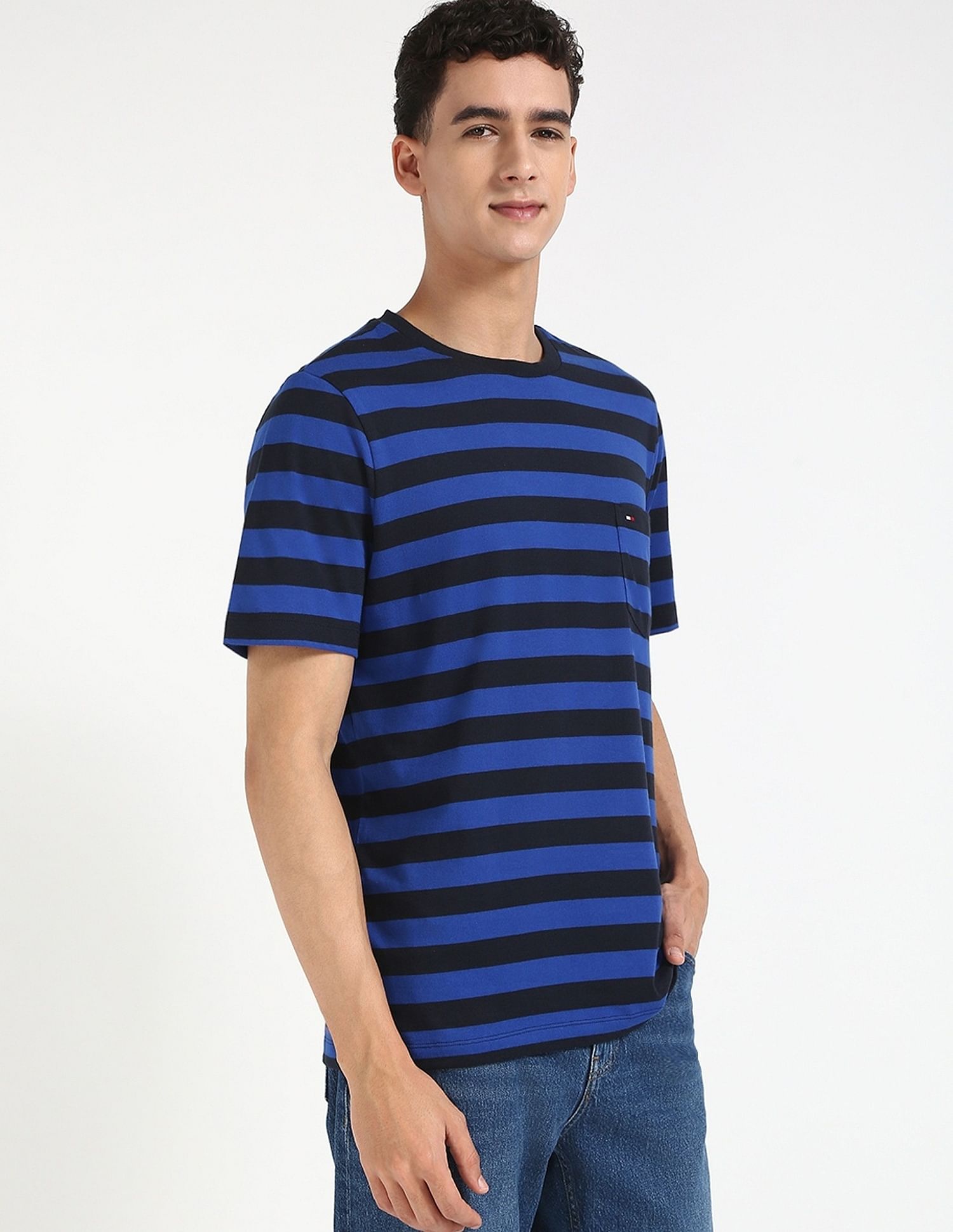 Tommy Hilfiger Striped Regular-Fit Cotton T-Shirt