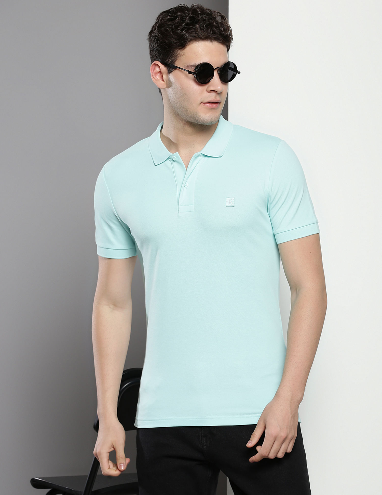 Calvin Klein Embroidered Badge Slim Fit Polo Shirt